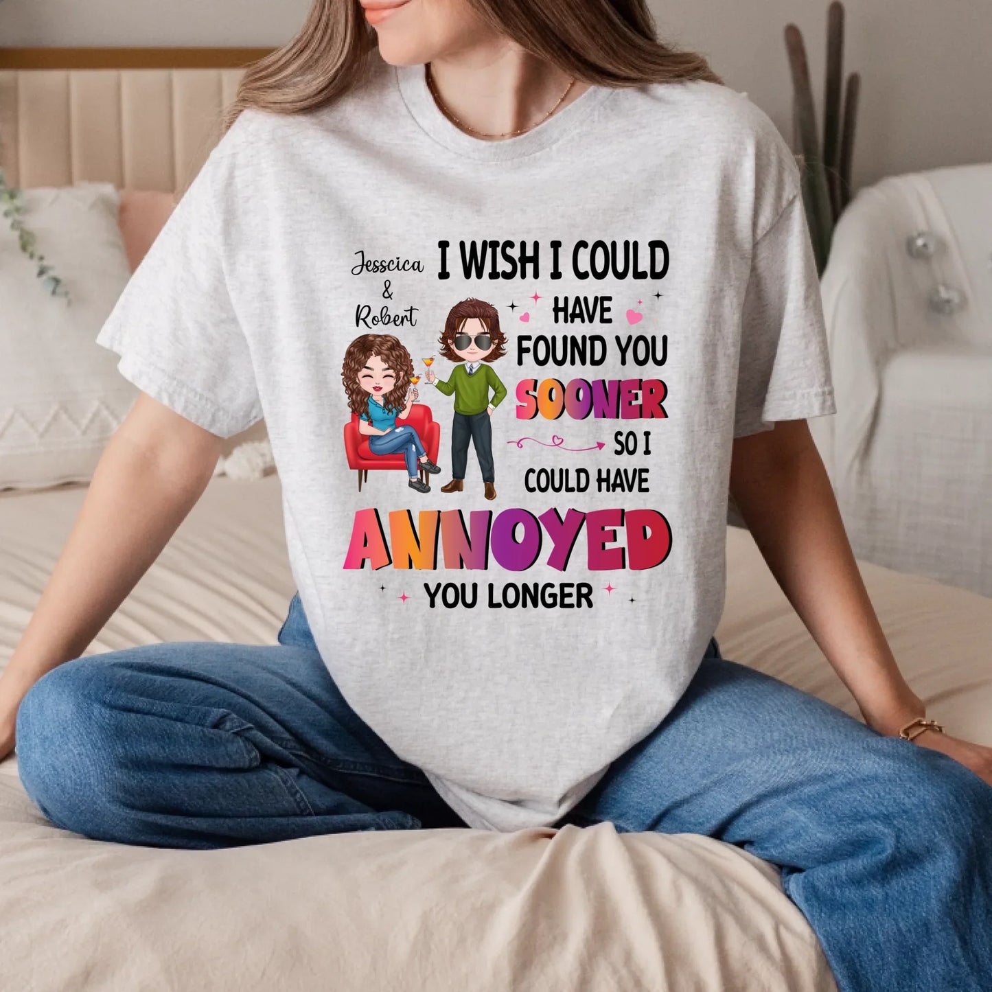 Personalized Couple Shirt – I Wish I Could Have Found You Sooner – Custom Names & Characters Hoodie, Sweatshirt (Image 4)