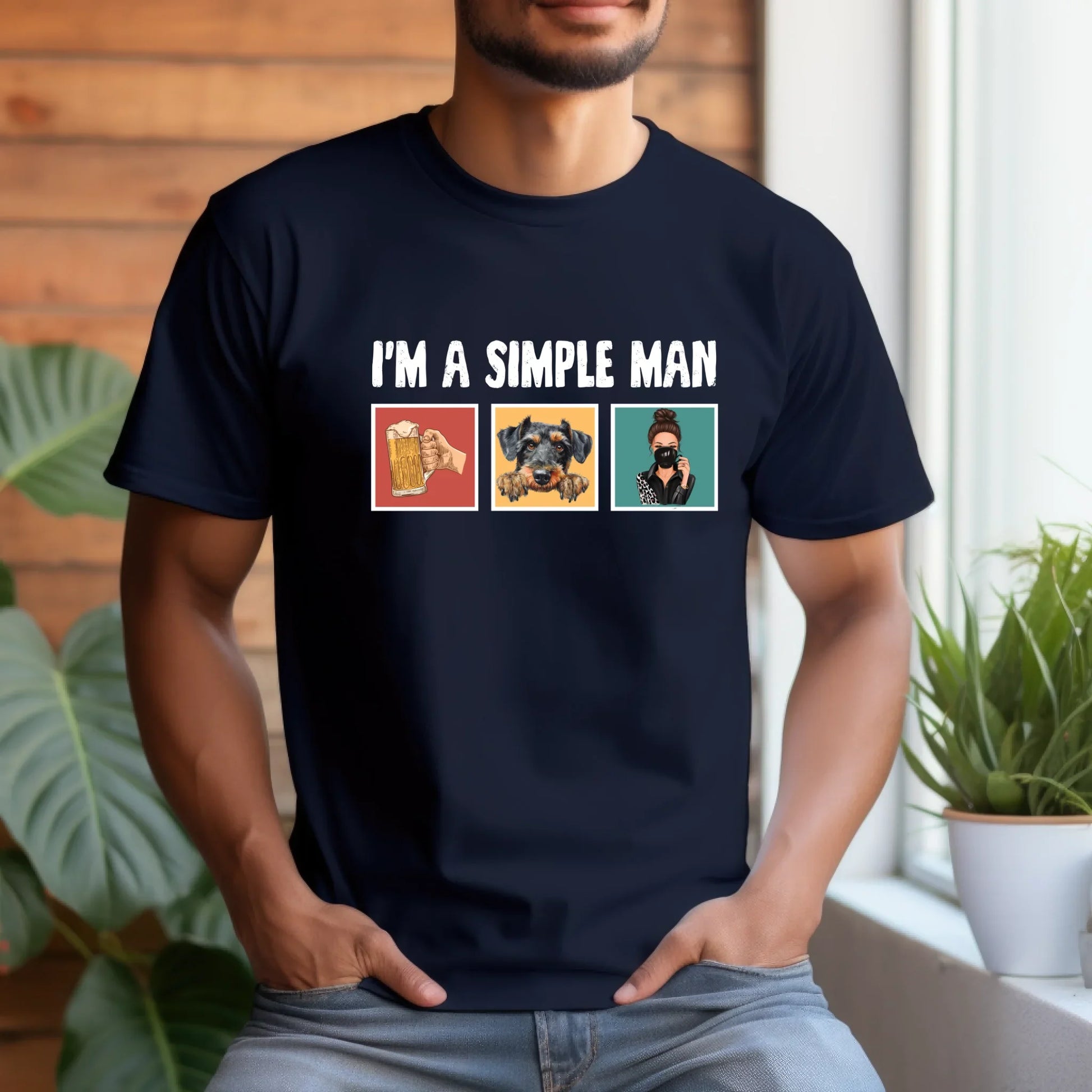 Personalized I’m A Simple Man T-Shirt – Custom Names & Characters – Beer, Woman & Dog Shirt Hoodie, Sweatshirt (Image 3)