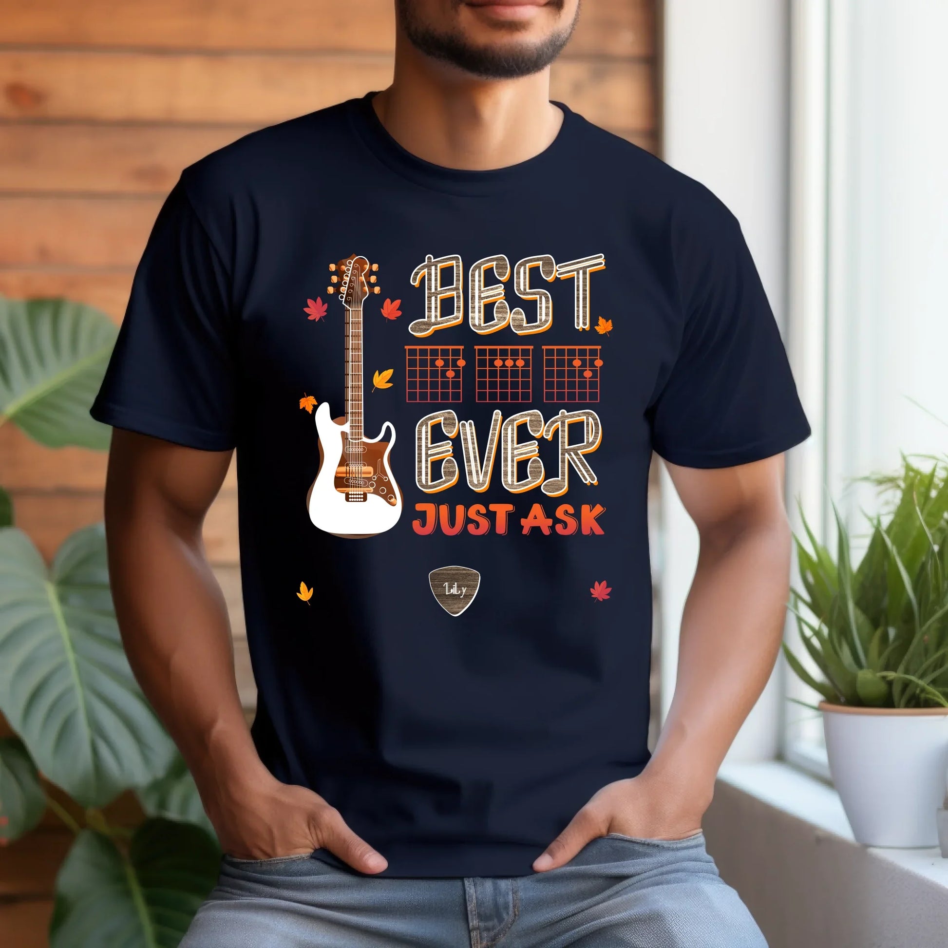 Personalized Best  Dad Ever Shirt – Custom Guitar Style & Names – Music Lover Gift Hoodie, Sweatshirt (Image 2)