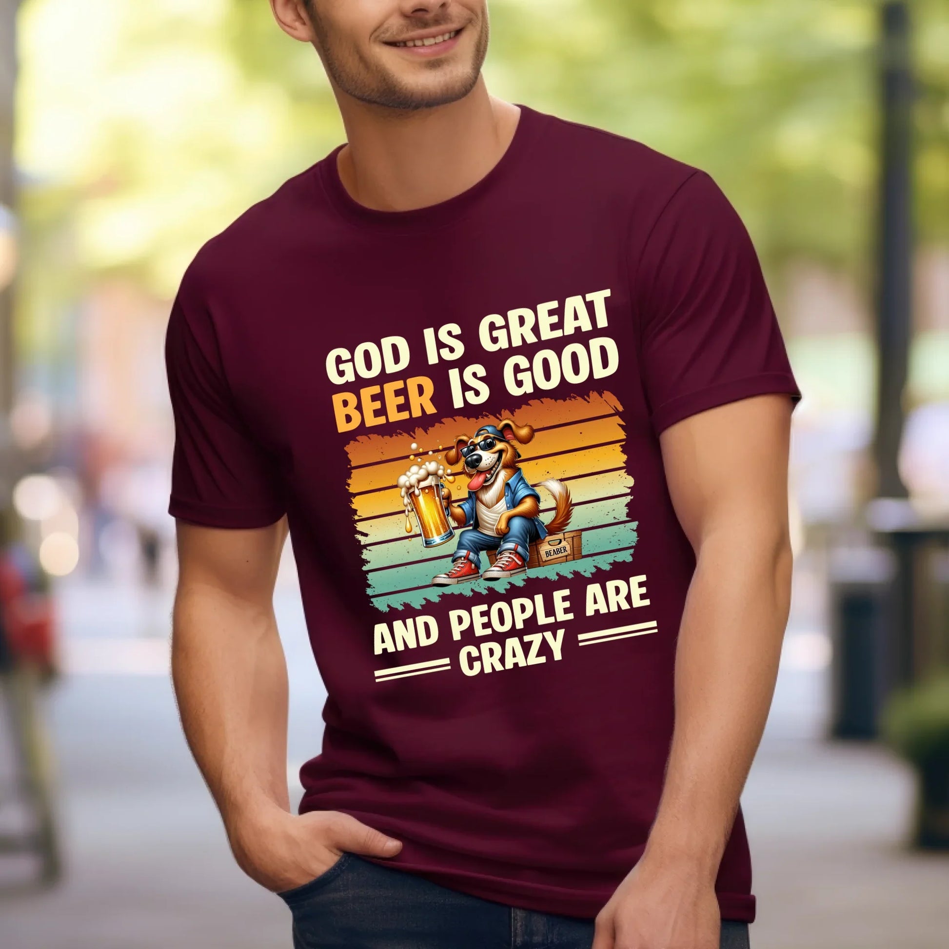 Personalized “God Is Great, Beer Is Good, And People Are Crazy” Pet T-Shirt – Custom Dog or Cat Design Hoodie,... (Image 4)