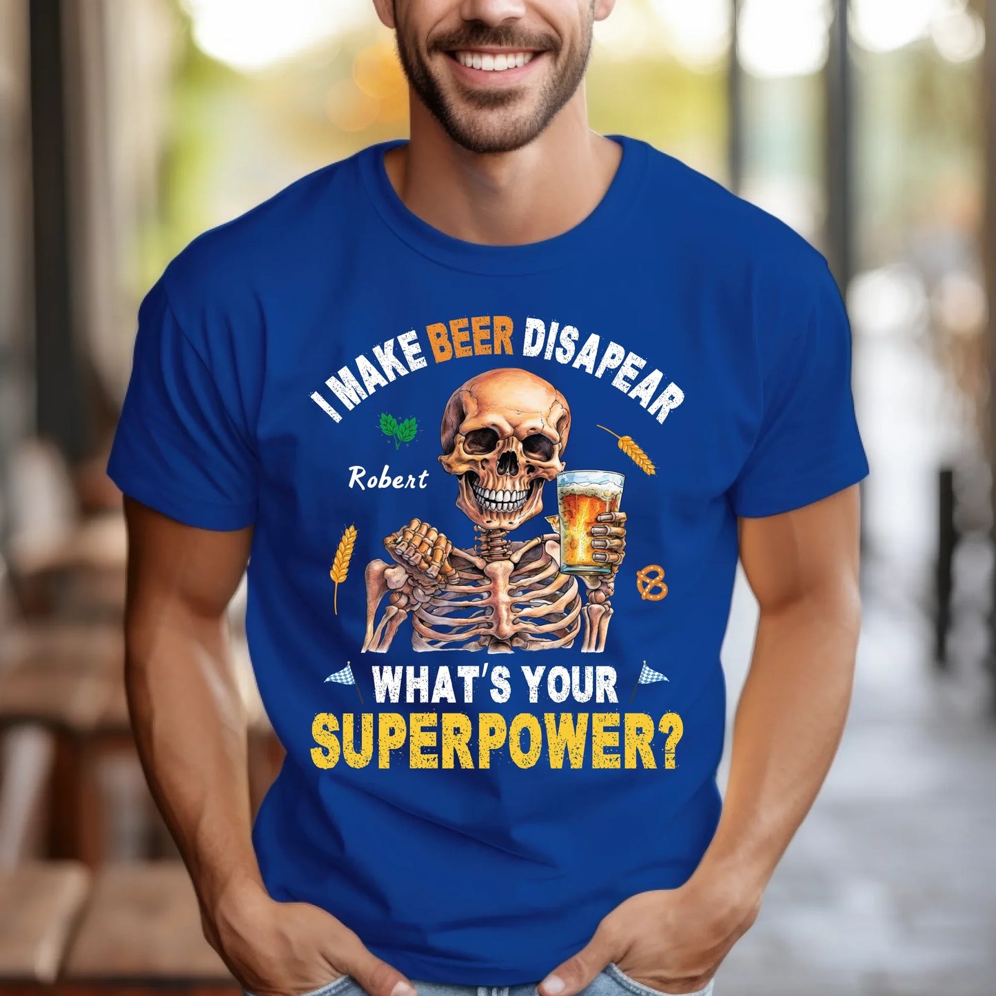 Personalized Beer Lover Shirt – I Make Beer Disappear What’s Your Superpower – Custom Name Hoodie, Sweatshirt (Image 5)