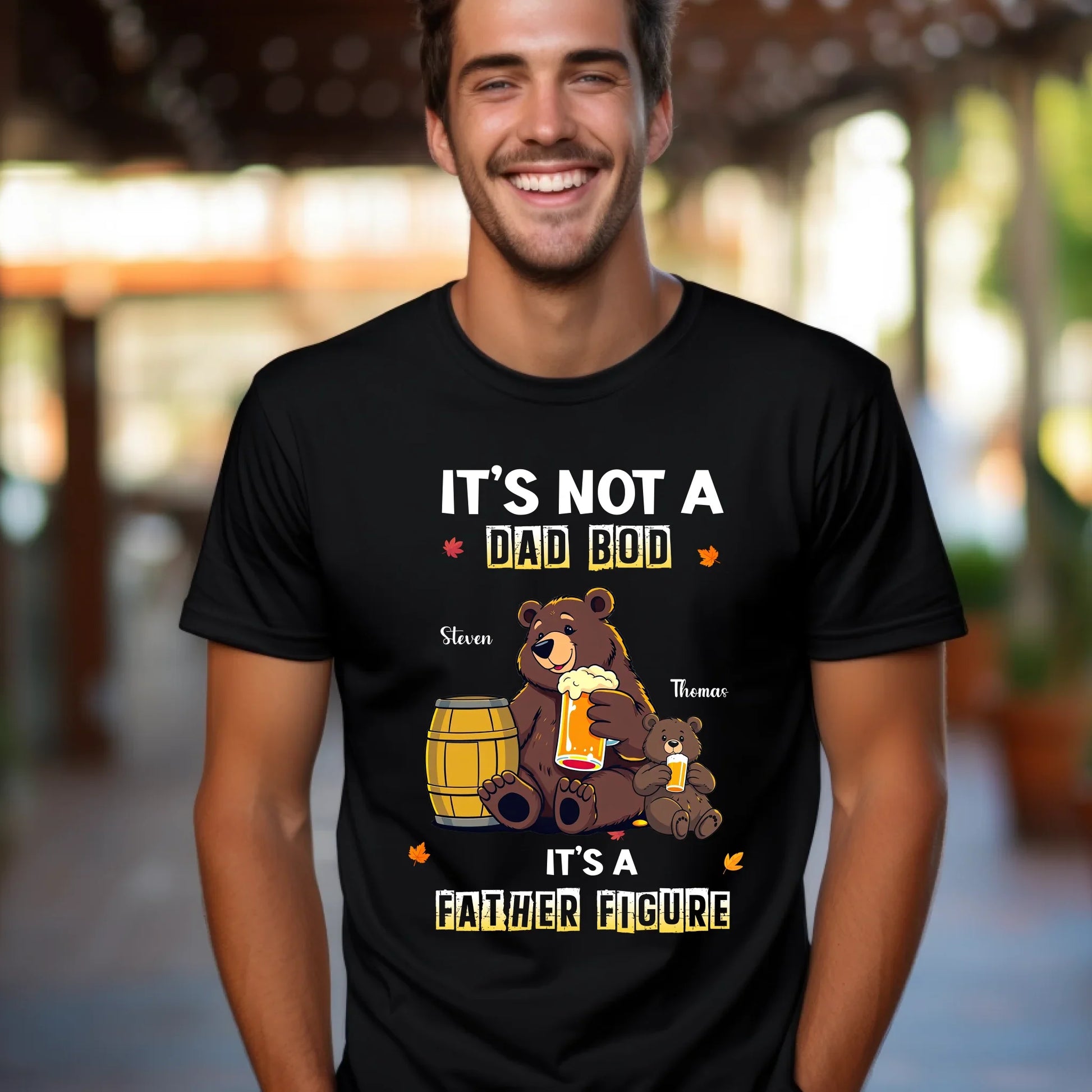 Personalized Dad Bod Shirt – It’s Not A Dad Bod It’s A Father Figure – Custom Names & Characters Hoodie, Sweatshirt (Image 1)