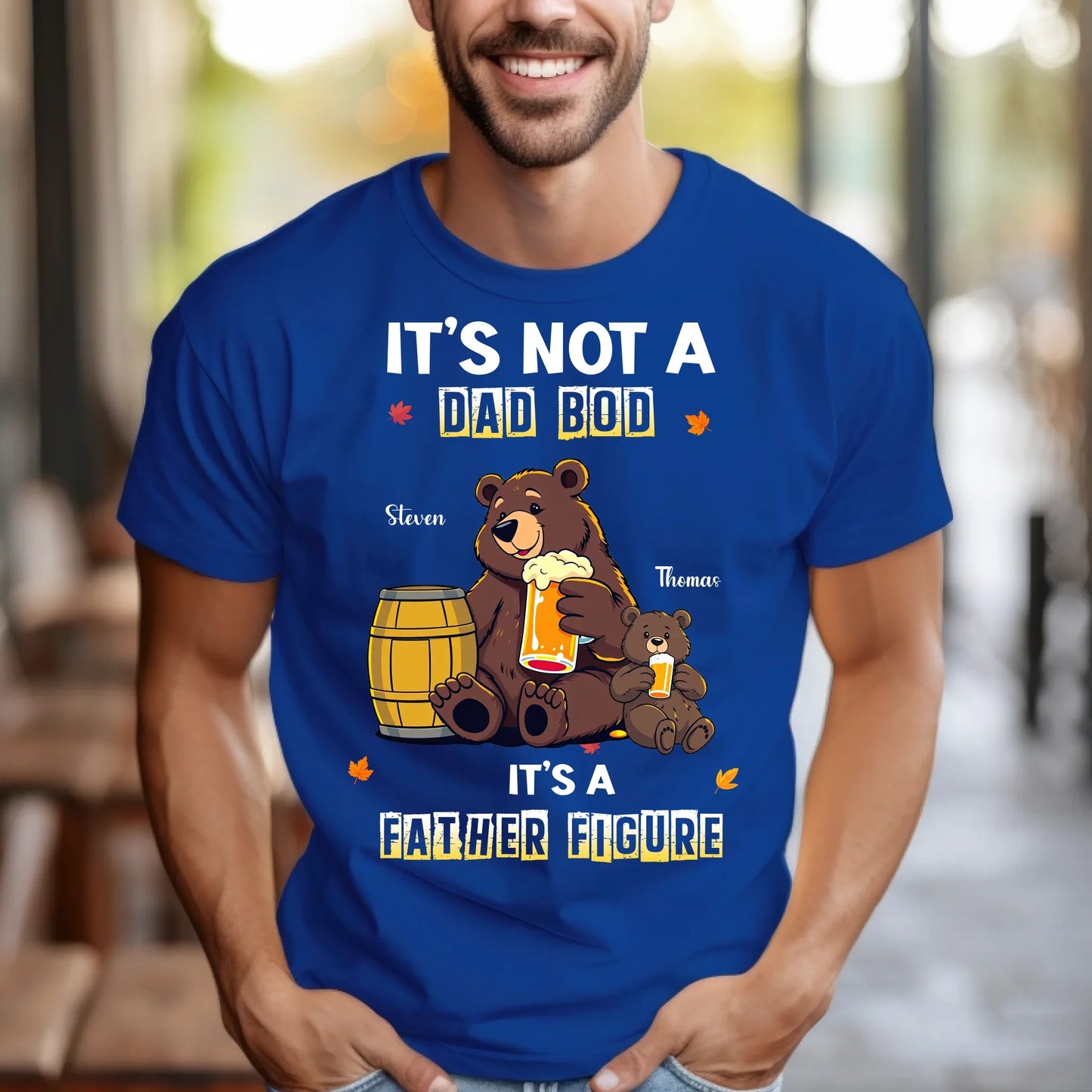 Personalized Dad Bod Shirt – It’s Not A Dad Bod It’s A Father Figure – Custom Names & Characters Hoodie, Sweatshirt (Image 5)