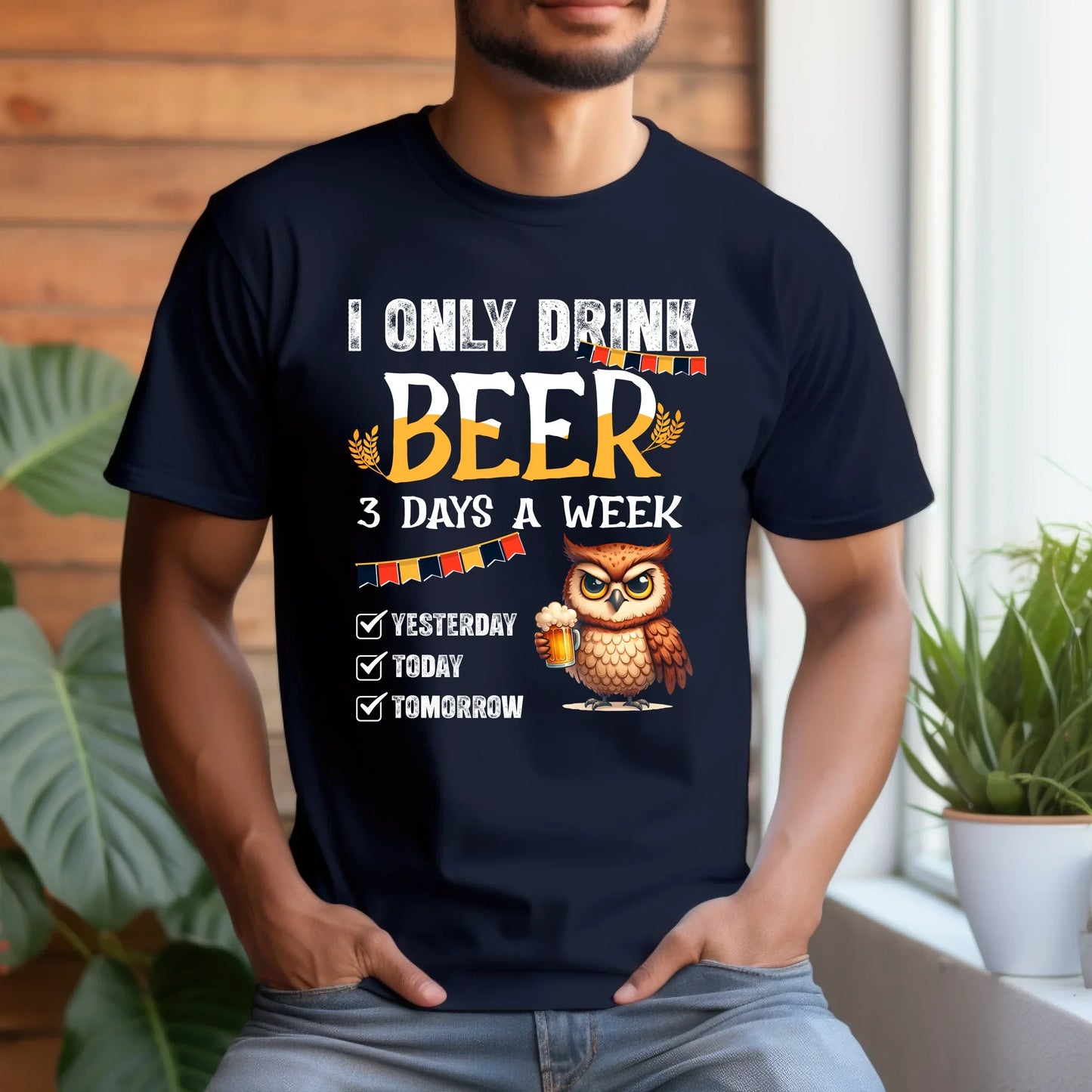 Personalized I Only Drink Beer 3 Days A Week T-Shirt – Funny Character Beer Lover Shirt Hoodie, Sweatshirt (Image 2)