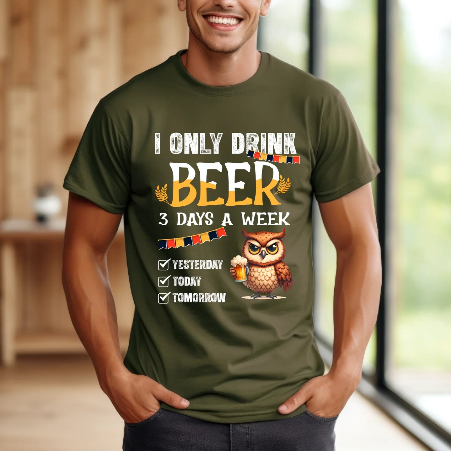 Personalized I Only Drink Beer 3 Days A Week T-Shirt – Funny Character Beer Lover Shirt Hoodie, Sweatshirt (Image 3)