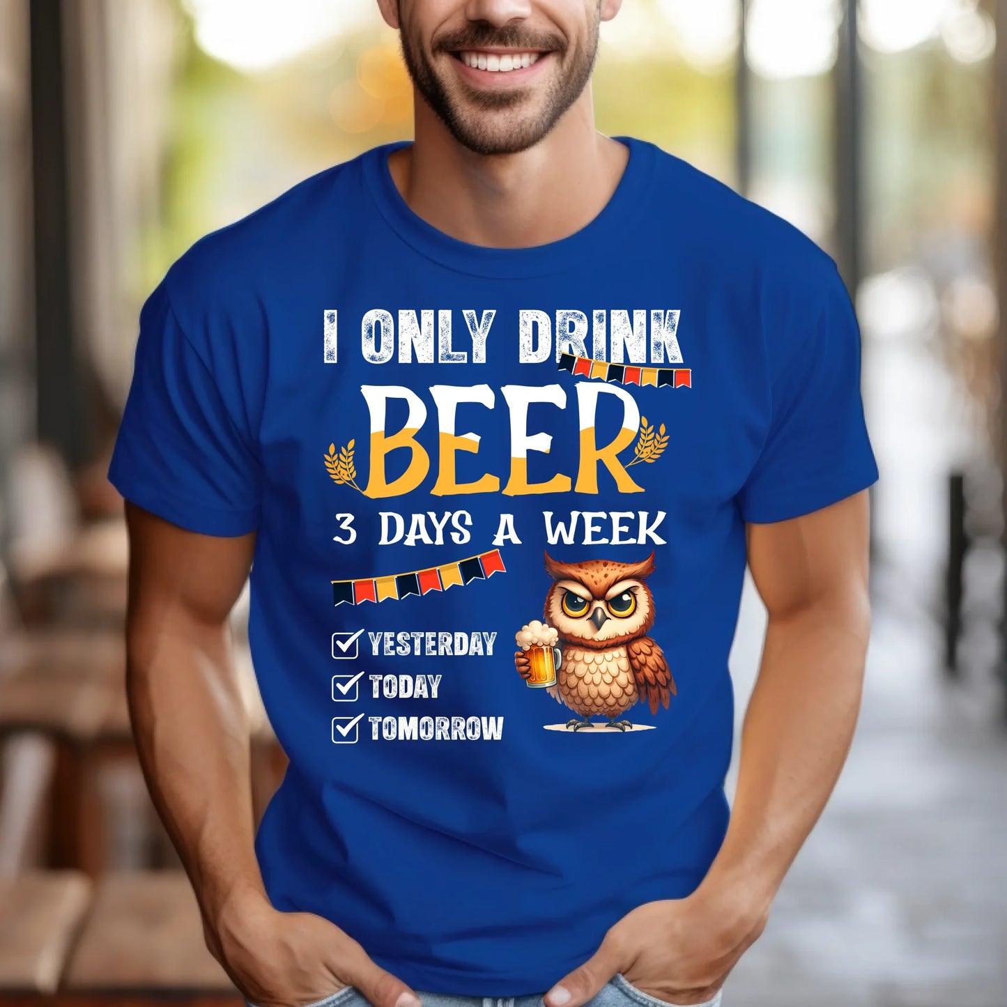 Personalized I Only Drink Beer 3 Days A Week T-Shirt – Funny Character Beer Lover Shirt Hoodie, Sweatshirt (Image 5)
