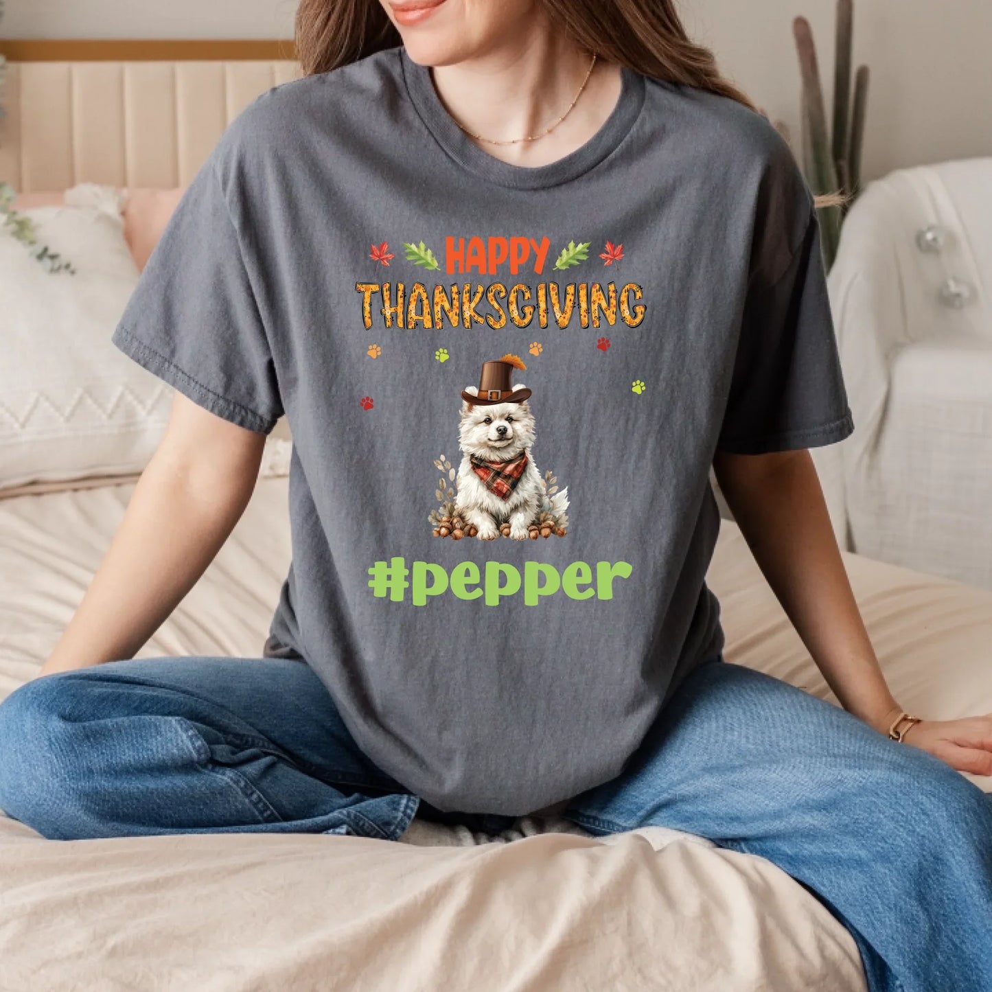 Personalized Dog Thanksgiving Shirt – Custom Dog Breeds & Names – Funny Fall Pet Gift for Dog Lovers Hoodie,... (Image 2)