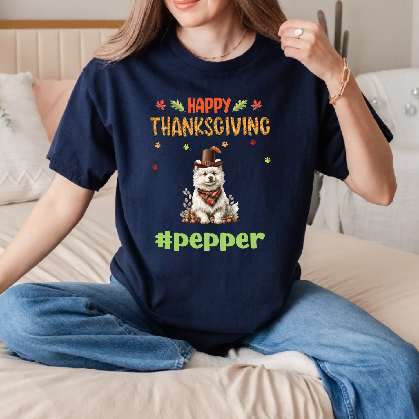 Personalized Dog Thanksgiving Shirt – Custom Dog Breeds & Names – Funny Fall Pet Gift for Dog Lovers Hoodie,... (Image 3)