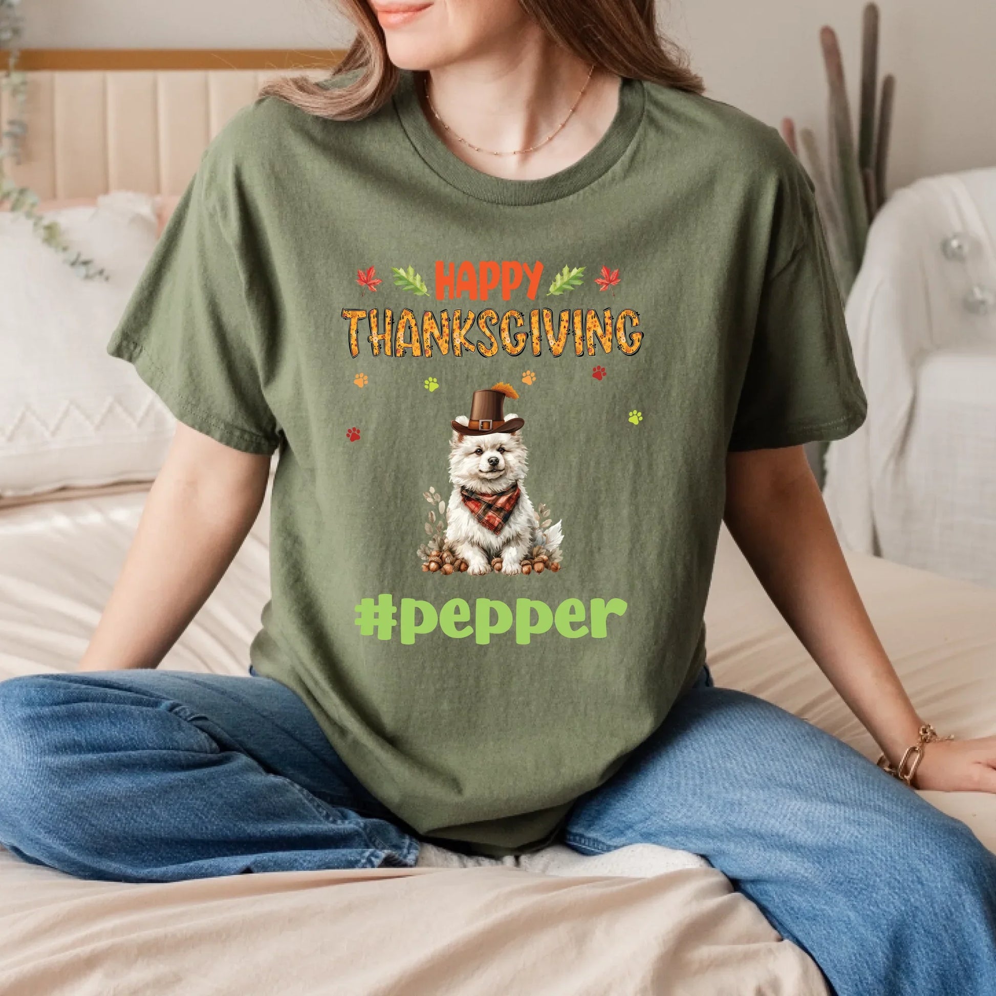 Personalized Dog Thanksgiving Shirt – Custom Dog Breeds & Names – Funny Fall Pet Gift for Dog Lovers Hoodie,... (Image 4)