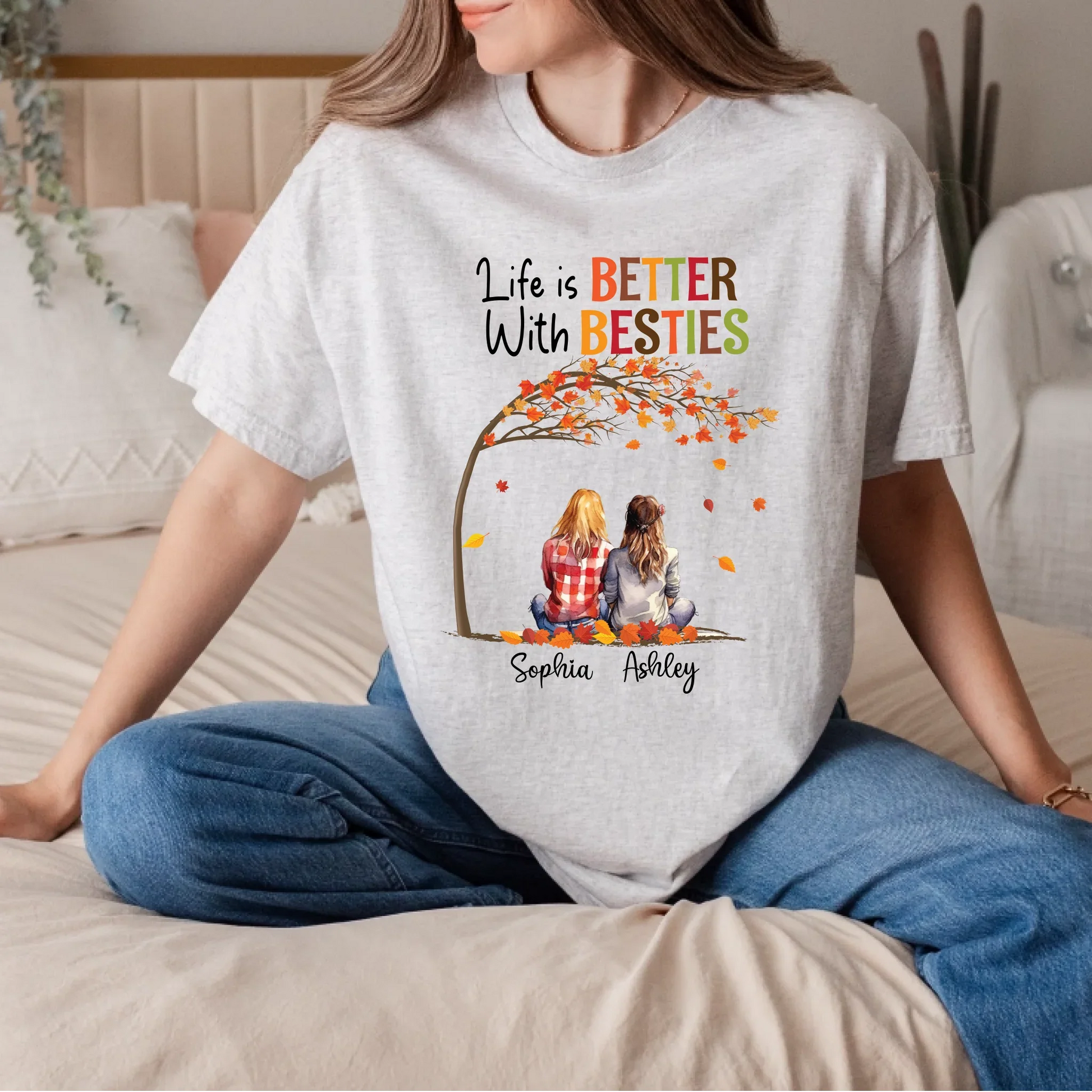 Personalized Best Friends Shirt – Life is Better With Besties Hoodie, Sweatshirt | InkThreadWorks.com (Image 5)