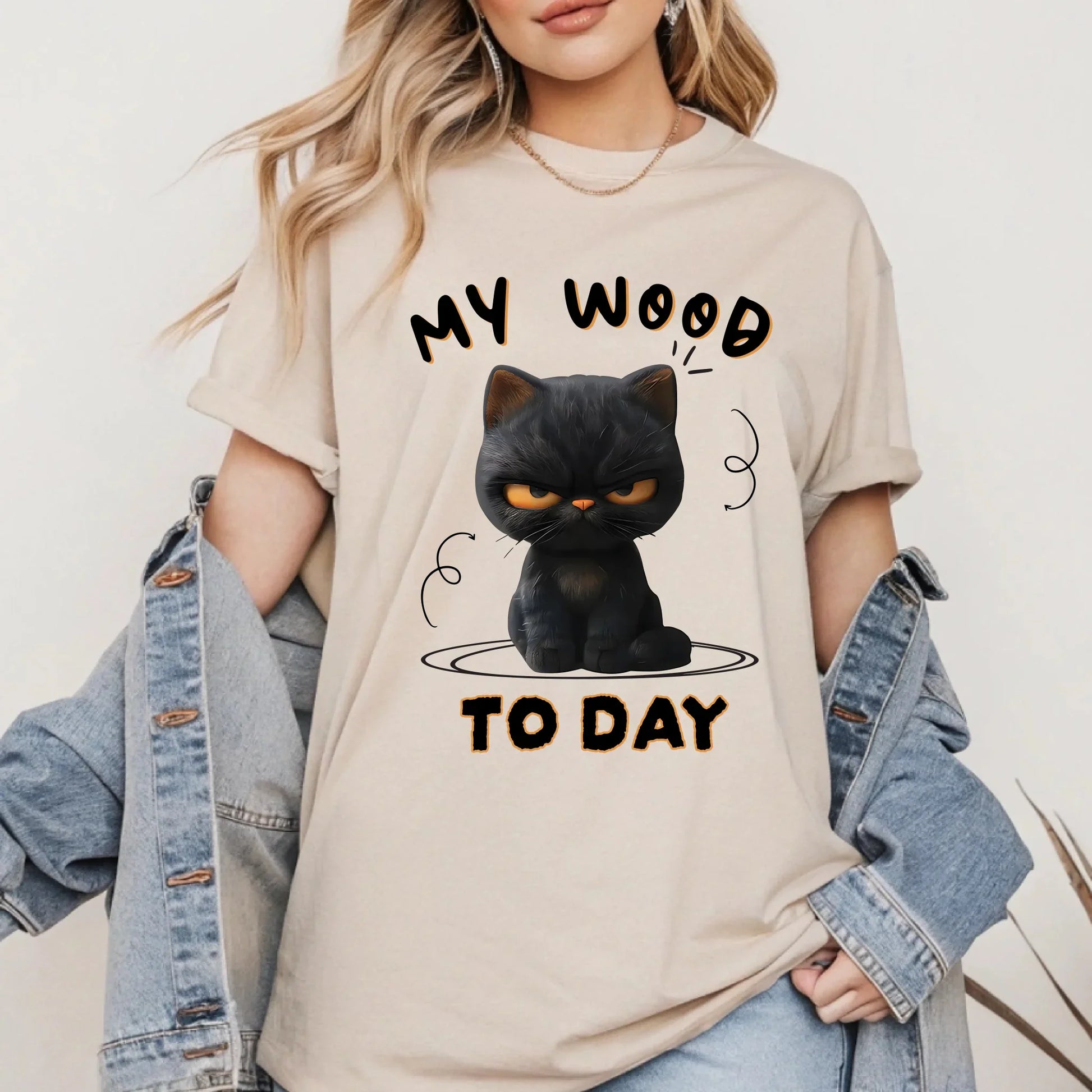 Funny Cat Shirt – My Mood Today Angry Cat T-Shirt – Sarcastic Graphic Tee Hoodie, Sweatshirt | InkThreadWorks.com (Image 5)