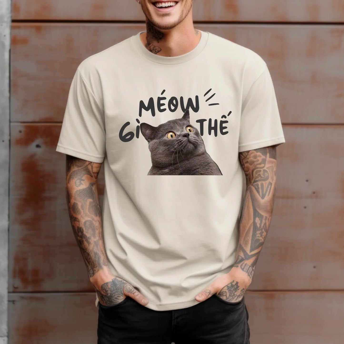 Funny Cat T-Shirt – “Méow Gì Thế?” Meme Shirt – Cute Cat Graphic Tee Hoodie, Sweatshirt | InkThreadWorks.com (Image 4)