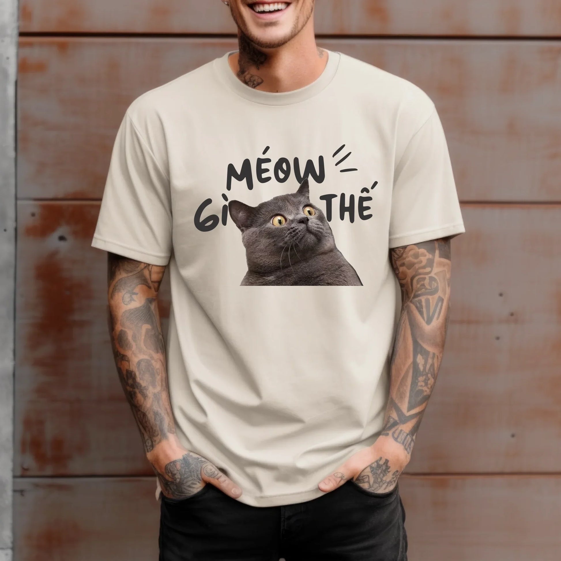 Funny Cat T-Shirt – “Méow Gì Thế?” Meme Shirt – Cute Cat Graphic Tee Hoodie, Sweatshirt | InkThreadWorks.com (Image 4)