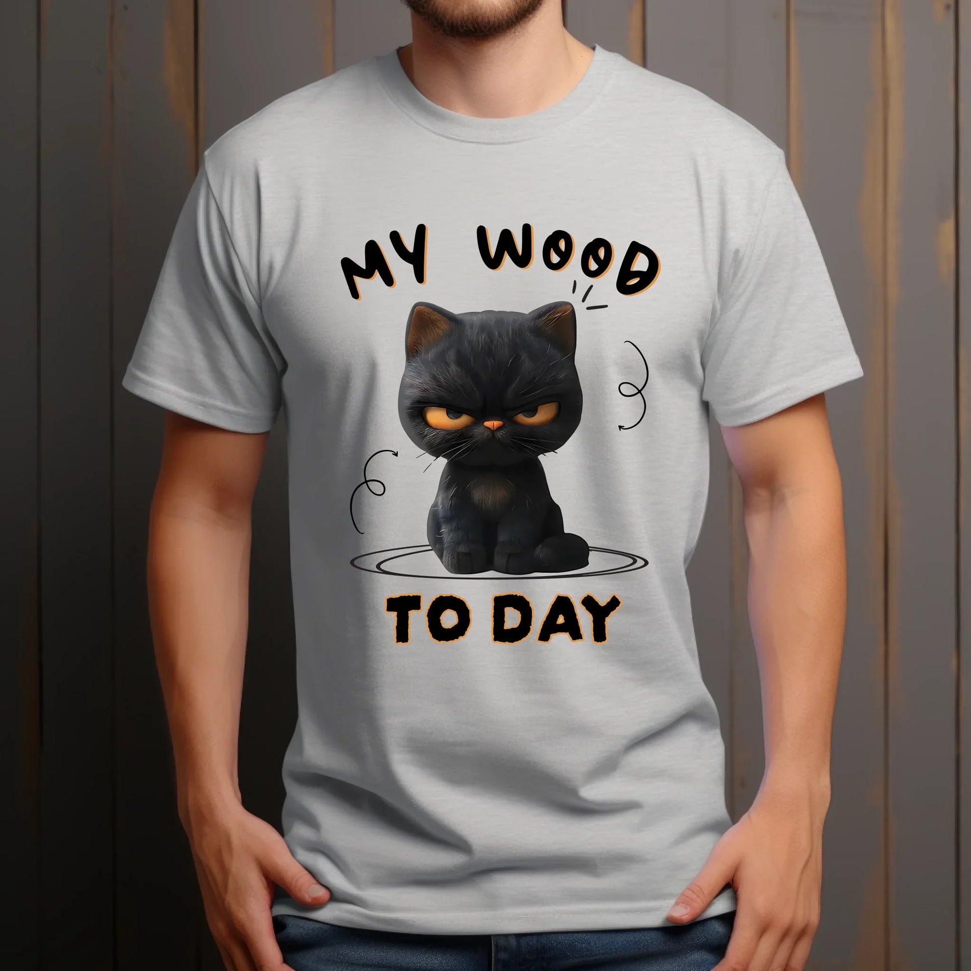 Funny Cat Shirt – My Mood Today Angry Cat T-Shirt – Sarcastic Graphic Tee Hoodie, Sweatshirt | InkThreadWorks.com (Image 2)