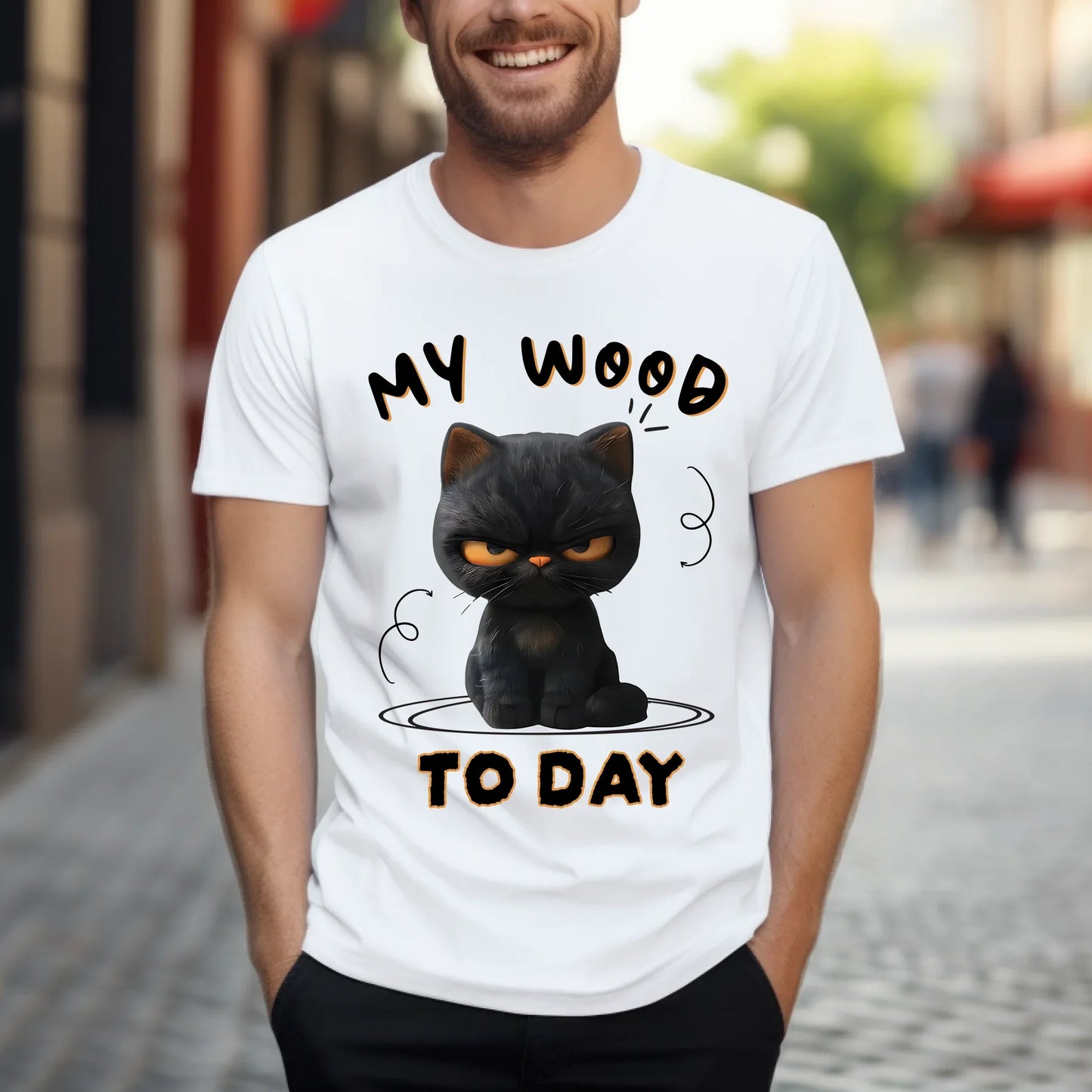 Funny Cat Shirt – My Mood Today Angry Cat T-Shirt – Sarcastic Graphic Tee Hoodie, Sweatshirt | InkThreadWorks.com (Image 4)