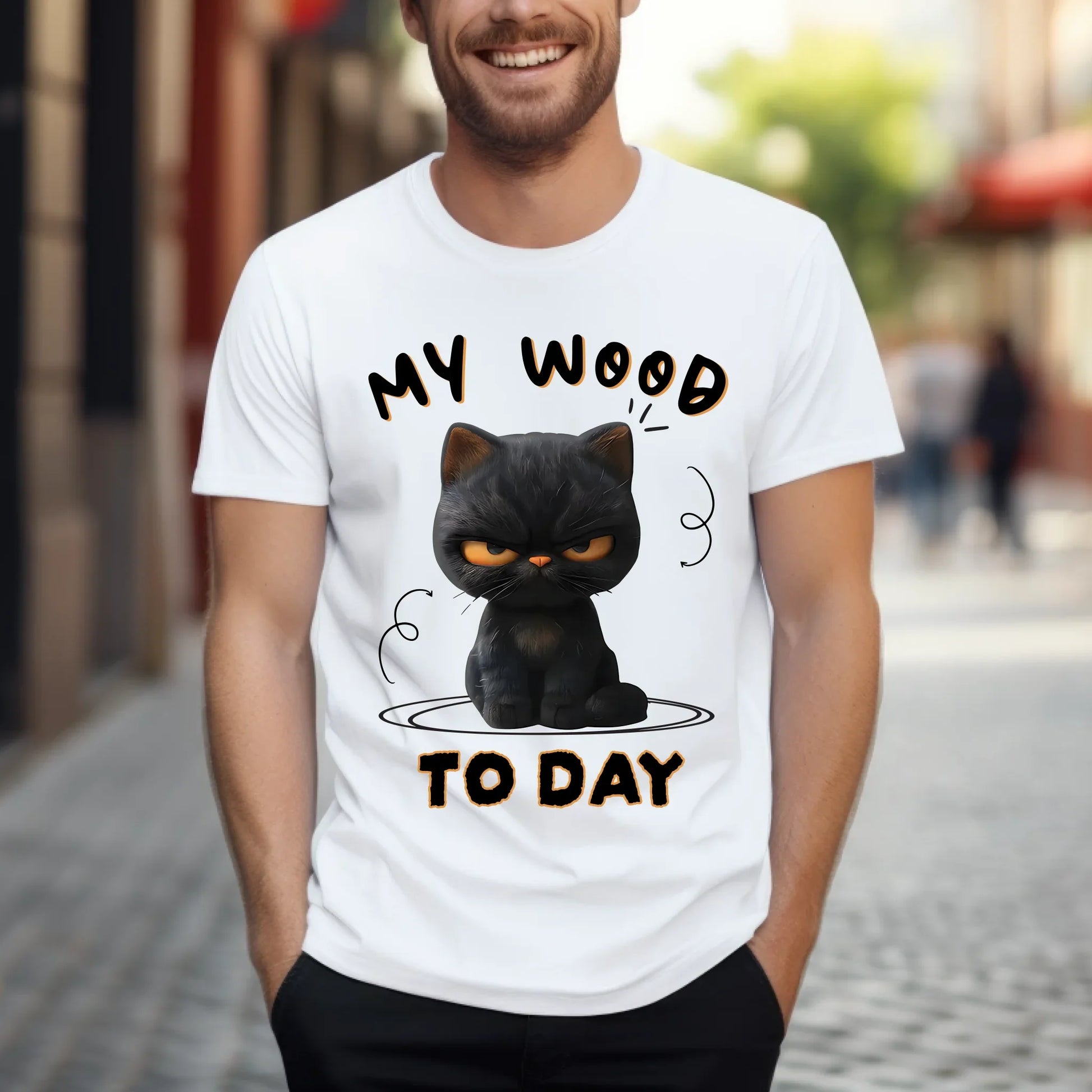 Funny Cat Shirt – My Mood Today Angry Cat T-Shirt – Sarcastic Graphic Tee Hoodie, Sweatshirt | InkThreadWorks.com (Image 4)