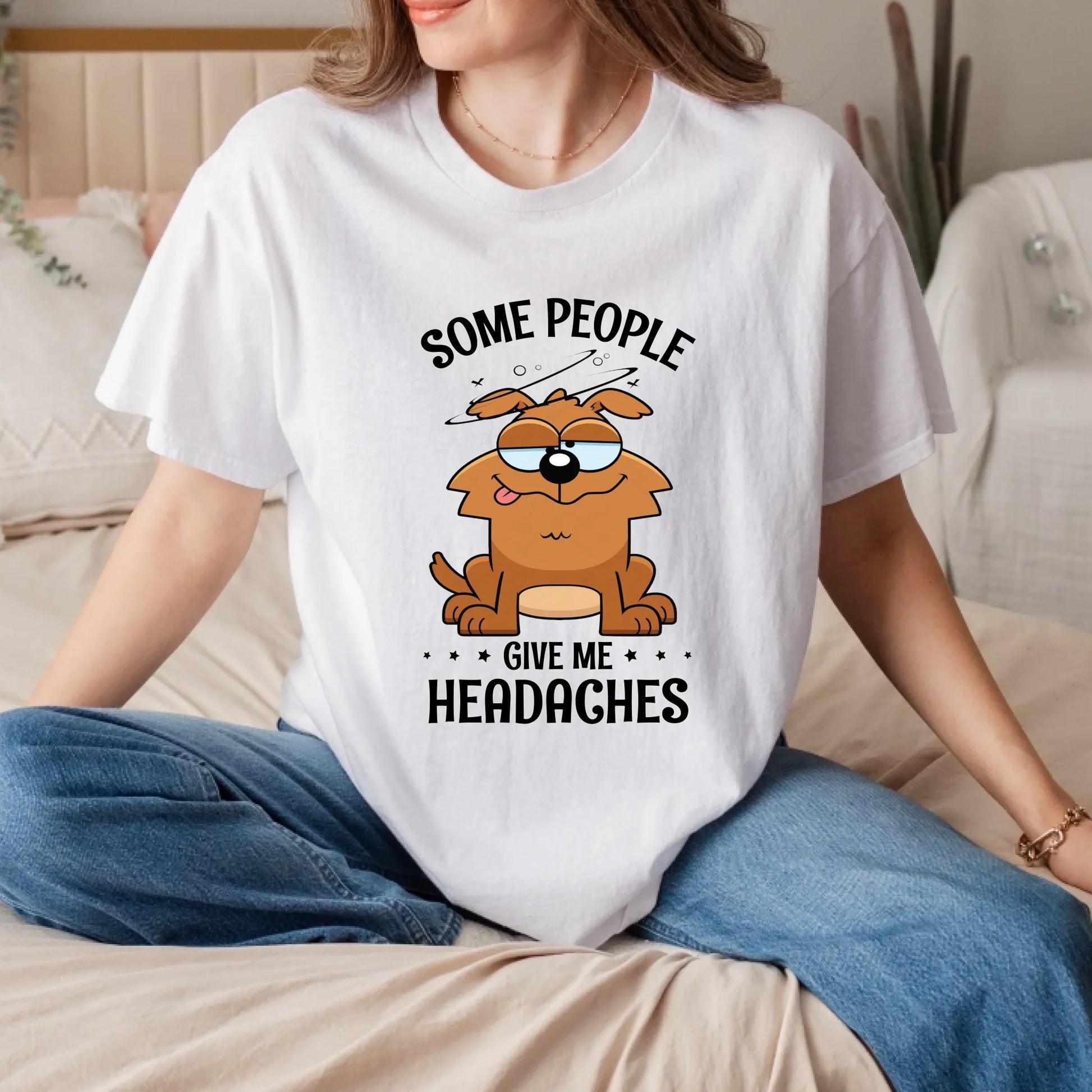 Some People Give Me Headaches Funny Dog T-Shirt Hoodie, Sweatshirt | InkThreadWorks.com (Image 2)