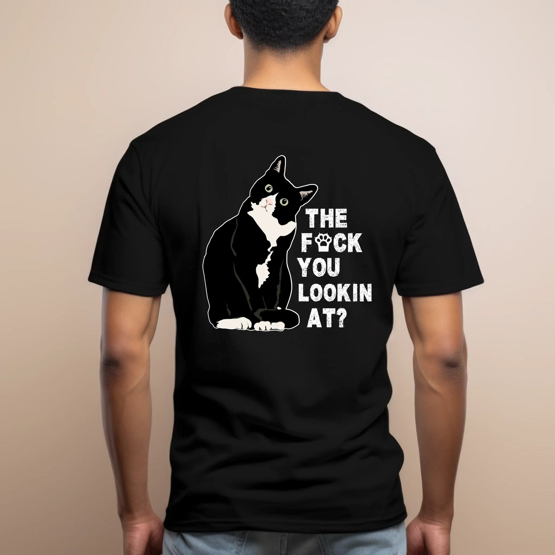 The F*ck You Lookin At Cat T-Shirt Funny Attitude Graphic Tee Hoodie, Sweatshirt | InkThreadWorks.com (Image 4)