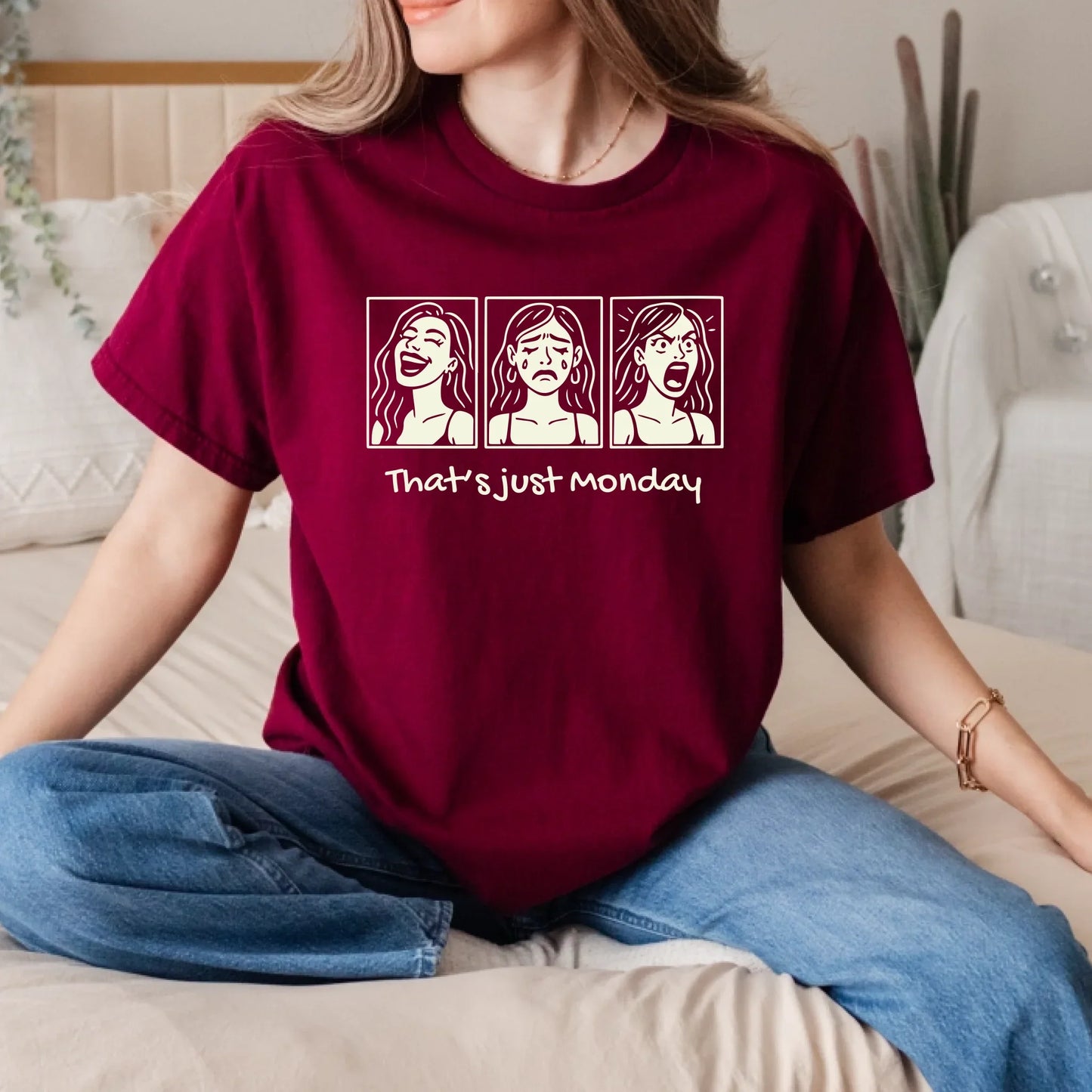 Funny Monday T-Shirt – “That’s Just Monday” Graphic Tee – Work Week Humor Shirt Hoodie, Sweatshirt (Image 5)