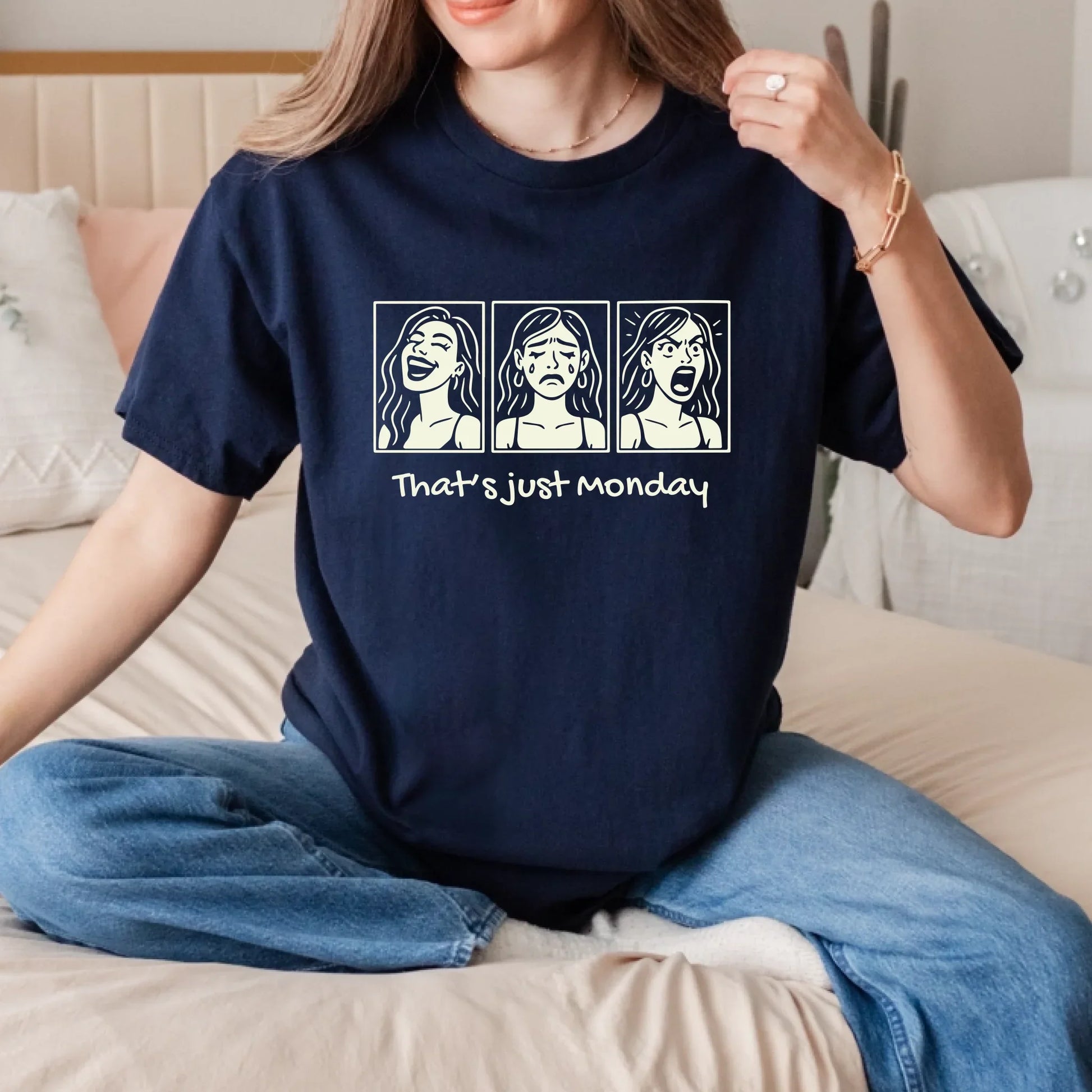 Funny Monday T-Shirt – “That’s Just Monday” Graphic Tee – Work Week Humor Shirt Hoodie, Sweatshirt (Image 3)