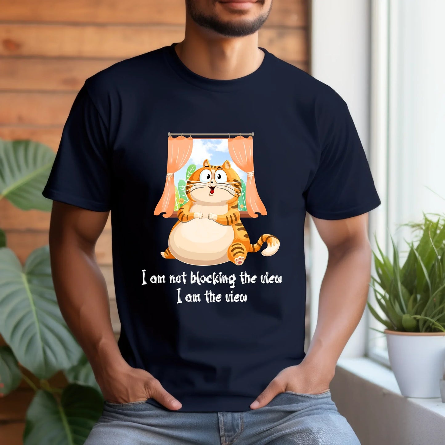 Funny Cat T-Shirt – “I Am Not Blocking the View, I Am the View” Graphic Tee – Cute Cat Lover Gift Hoodie,... (Image 2)