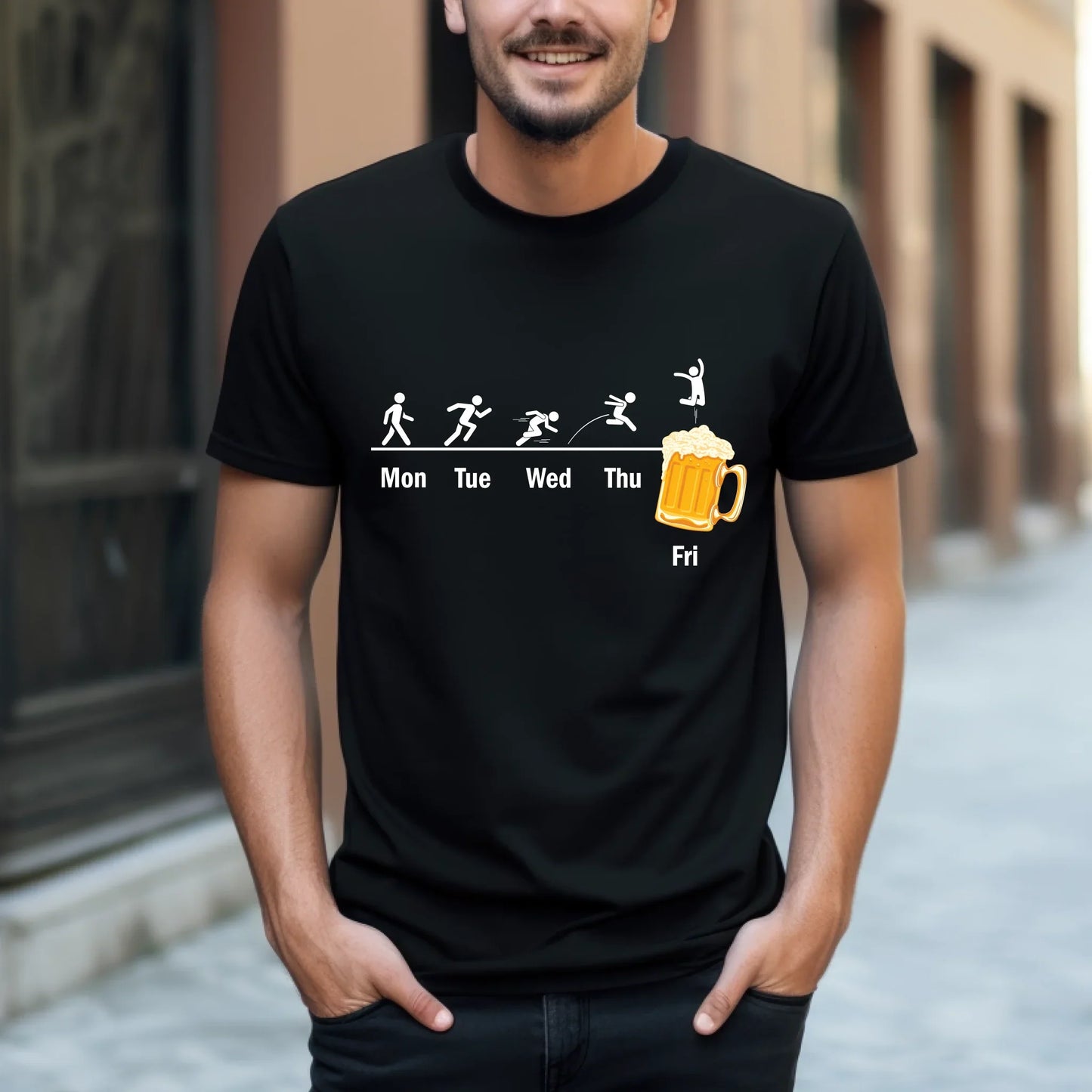 Funny Friday Beer T-Shirt – Weekend Drinking Shirt – Casual Unisex Graphic Tee Hoodie, Sweatshirt (Image 2)