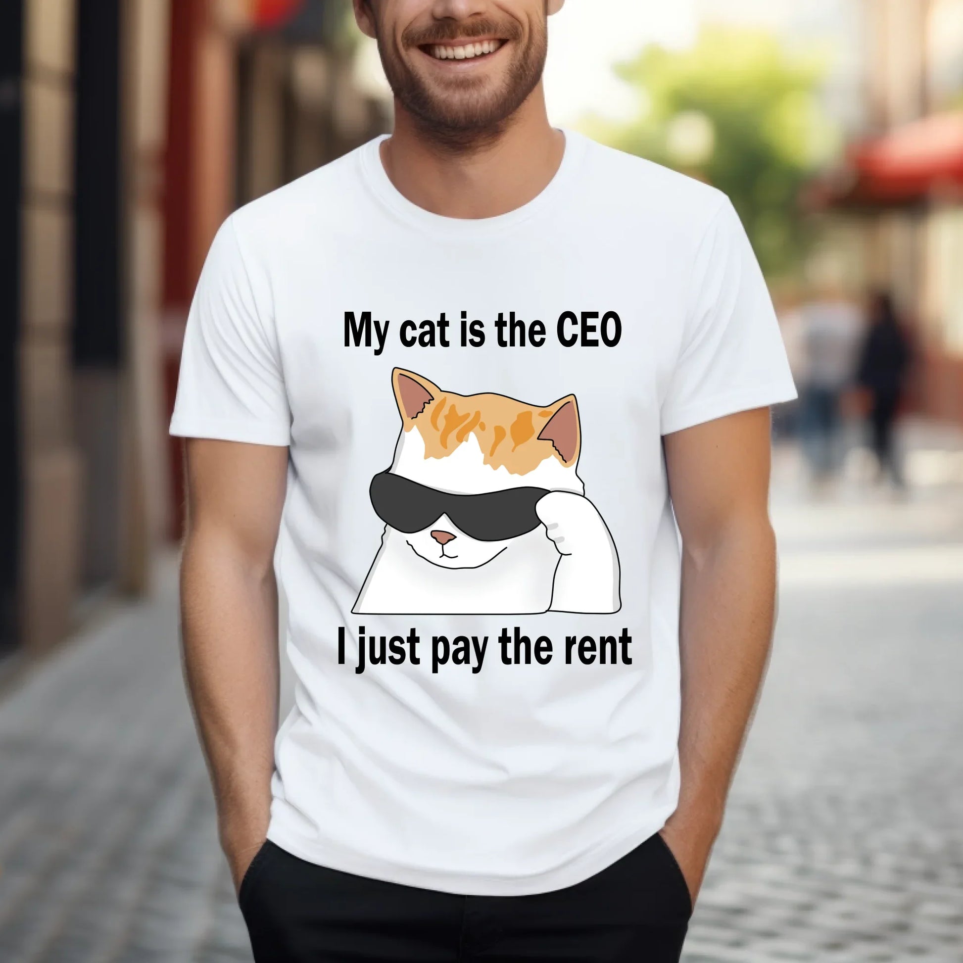 My Cat is the CEO T-Shirt – Funny Cat Lover Graphic Tee – Pet Owner Humor Shirt Hoodie, Sweatshirt (Image 2)