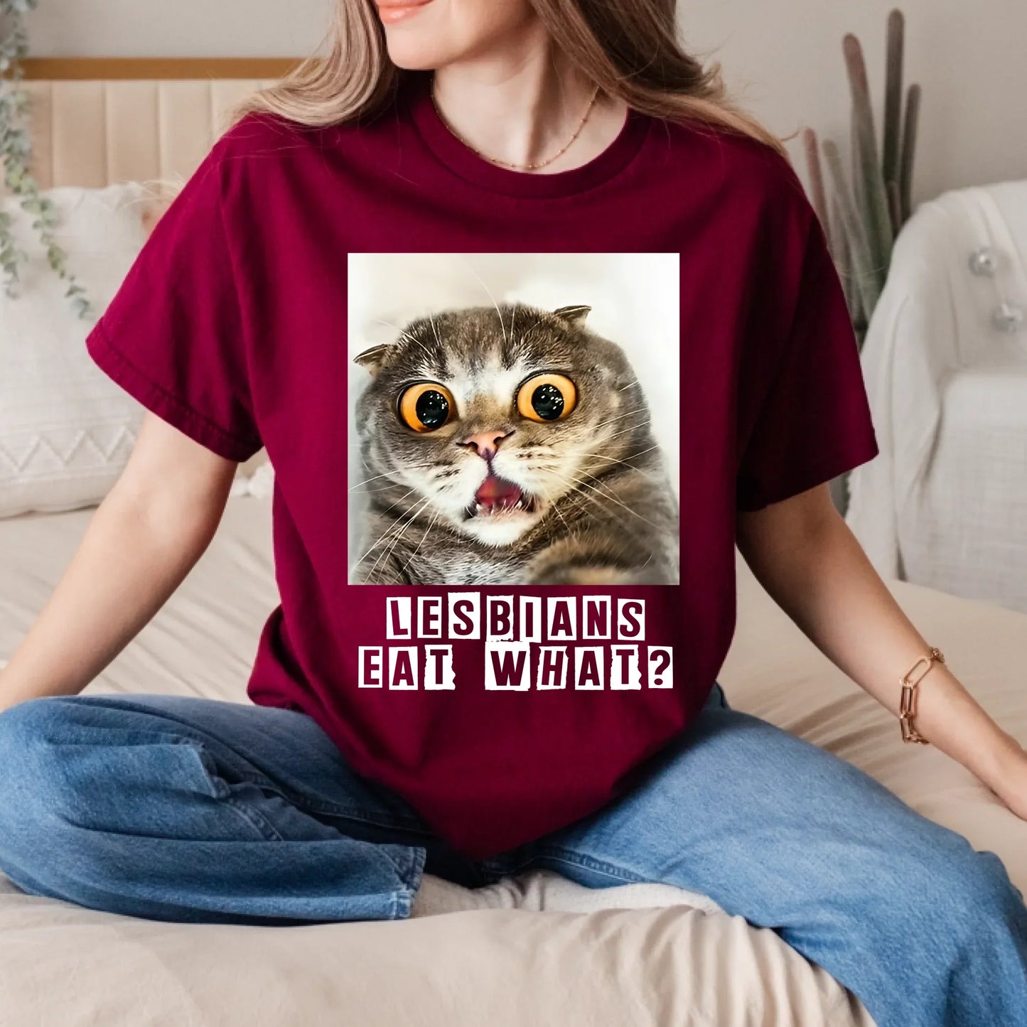 Funny Shocked Cat Meme T-Shirt – Excuse Me What?! Graphic Tee – Cute Cat Reaction Shirt for Men & Women Hoodie,... (Image 5)