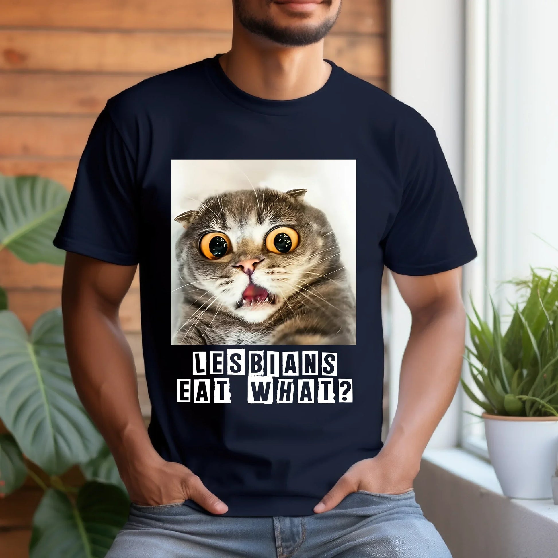 Funny Shocked Cat Meme T-Shirt – Excuse Me What?! Graphic Tee – Cute Cat Reaction Shirt for Men & Women Hoodie,... (Image 2)