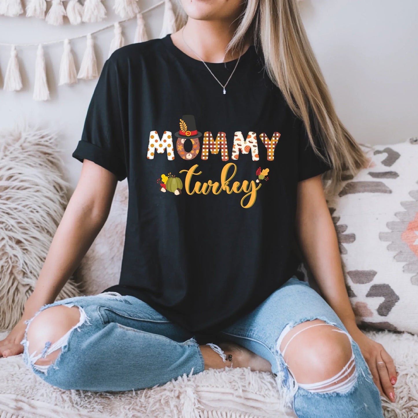Personalized Thanksgiving Family Matching Shirts – Custom Turkey Name Tees for Daddy, Mommy, Little & More... (Image 1)
