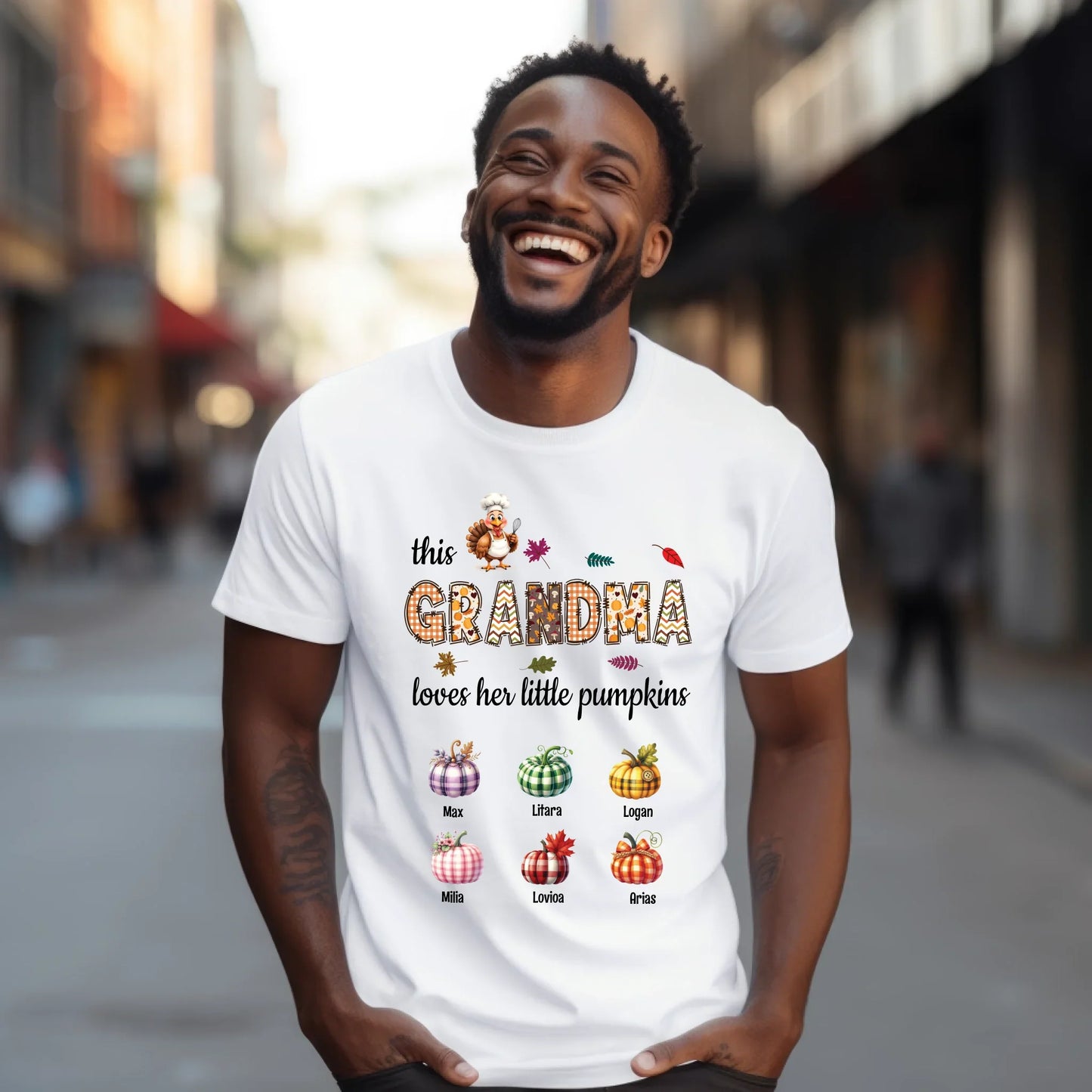 This Mama/Papa/Grandma Loves Her Little Pumpkin Shirt – Personalized Fall Family Pumpkins Tee Hoodie, Sweatshirt (Image 3)