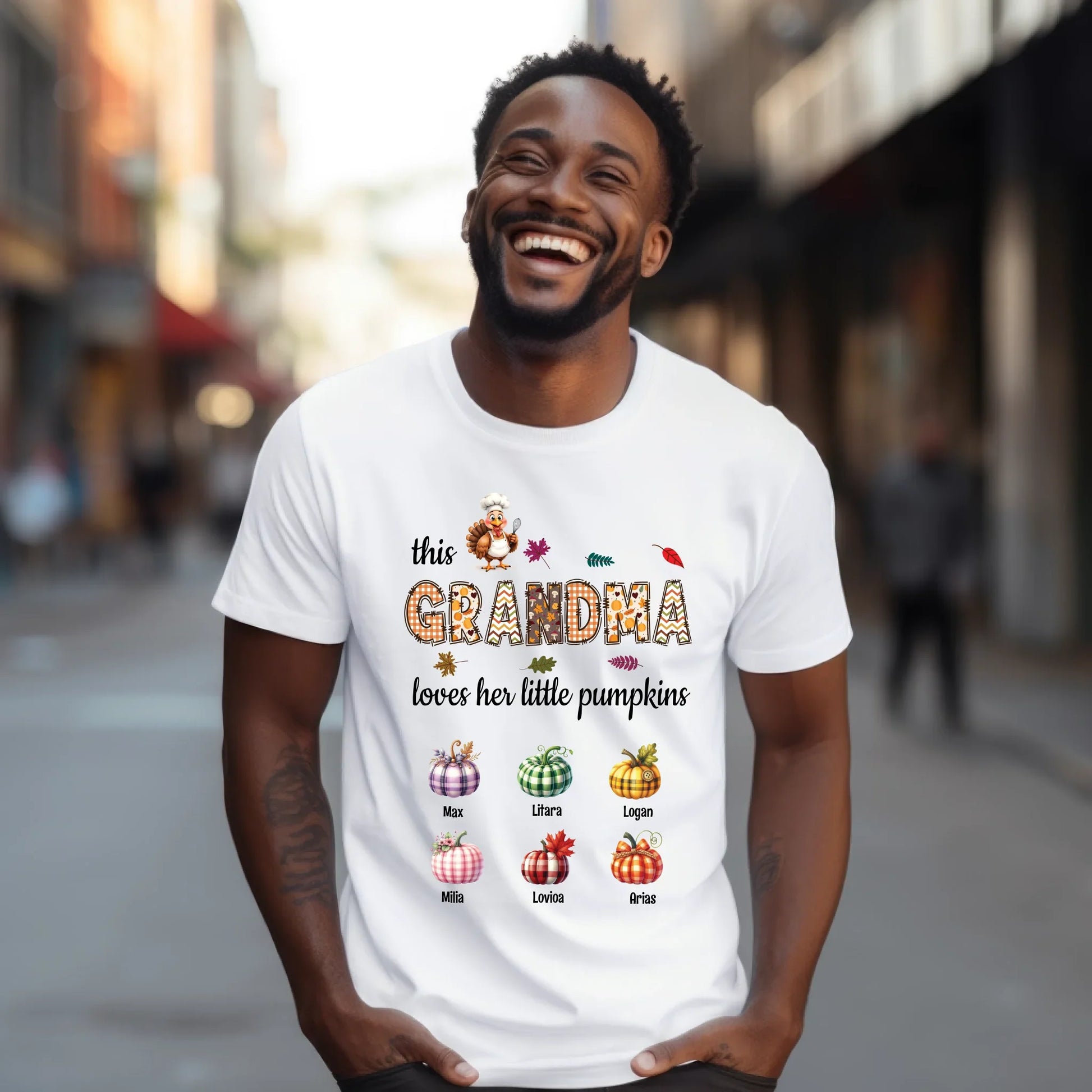This Mama/Papa/Grandma Loves Her Little Pumpkin Shirt – Personalized Fall Family Pumpkins Tee Hoodie, Sweatshirt (Image 3)