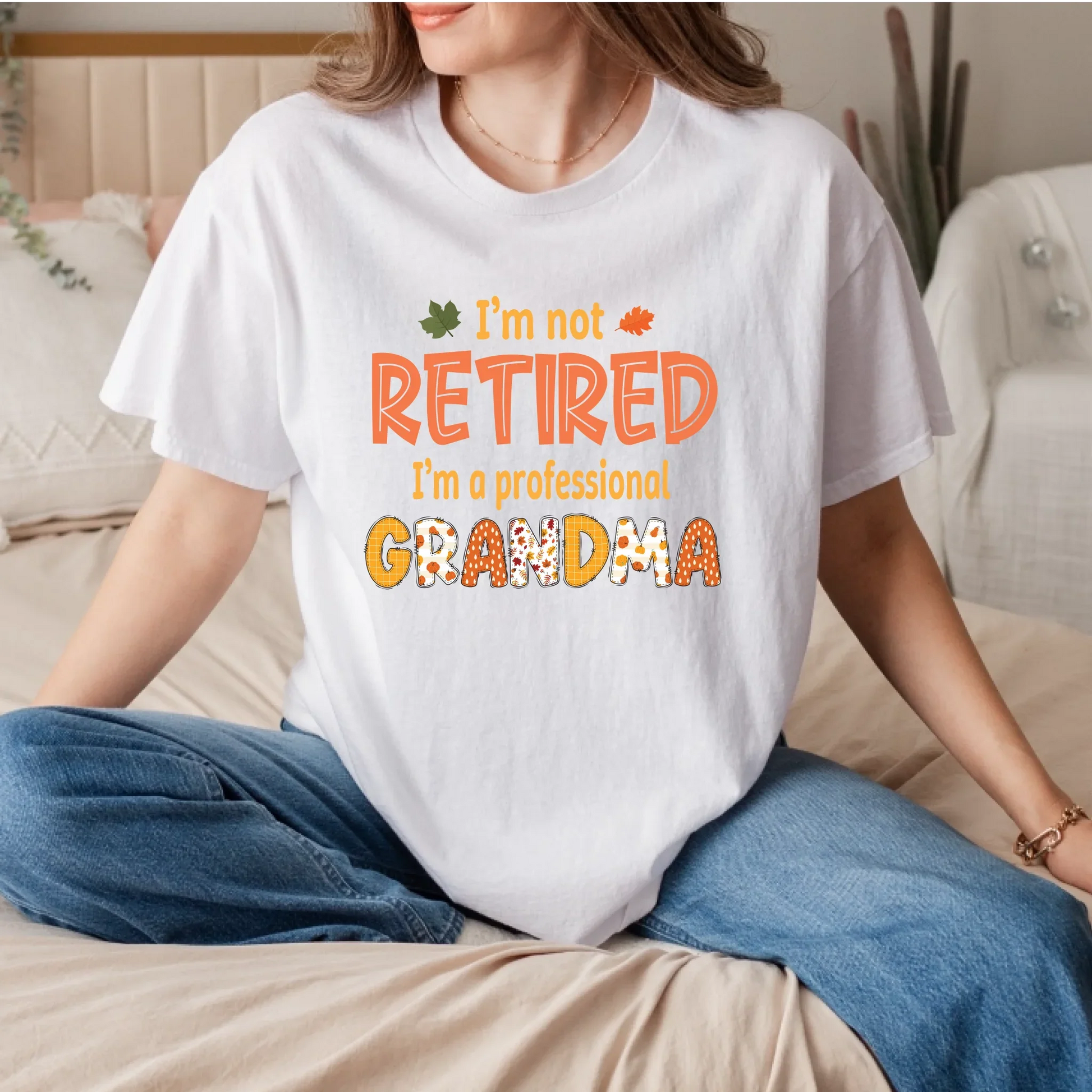 Personalized “I’m Not Retired, I’m a Professional Grandma/Grandpa” Shirt – Custom Grandkids Names – Funny Fall... (Image 2)