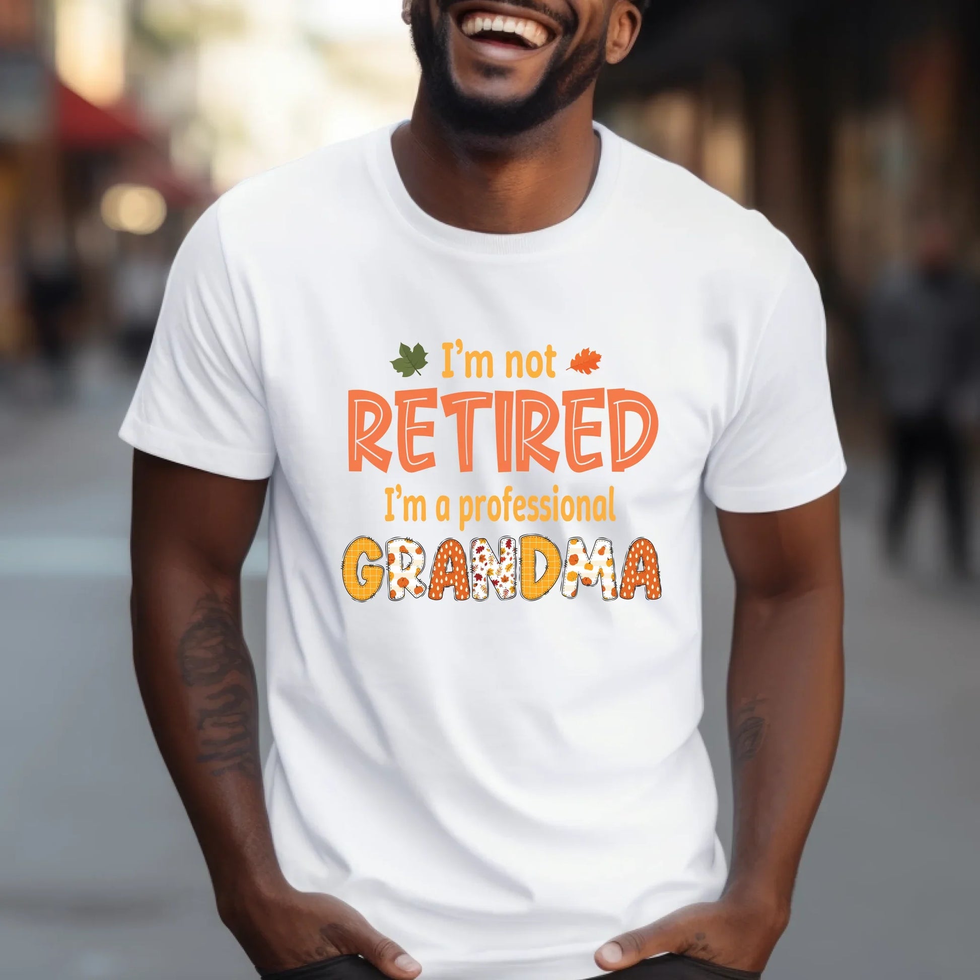 Personalized “I’m Not Retired, I’m a Professional Grandma/Grandpa” Shirt – Custom Grandkids Names – Funny Fall... (Image 1)