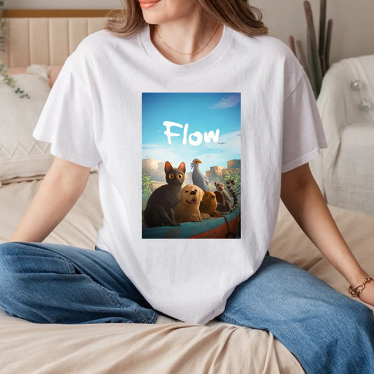 Flow Animal Graphic T-Shirt – Cute Pet Squad Illustration Tee, Unisex Casual Shirt Hoodie, Sweatshirt (Image 1)