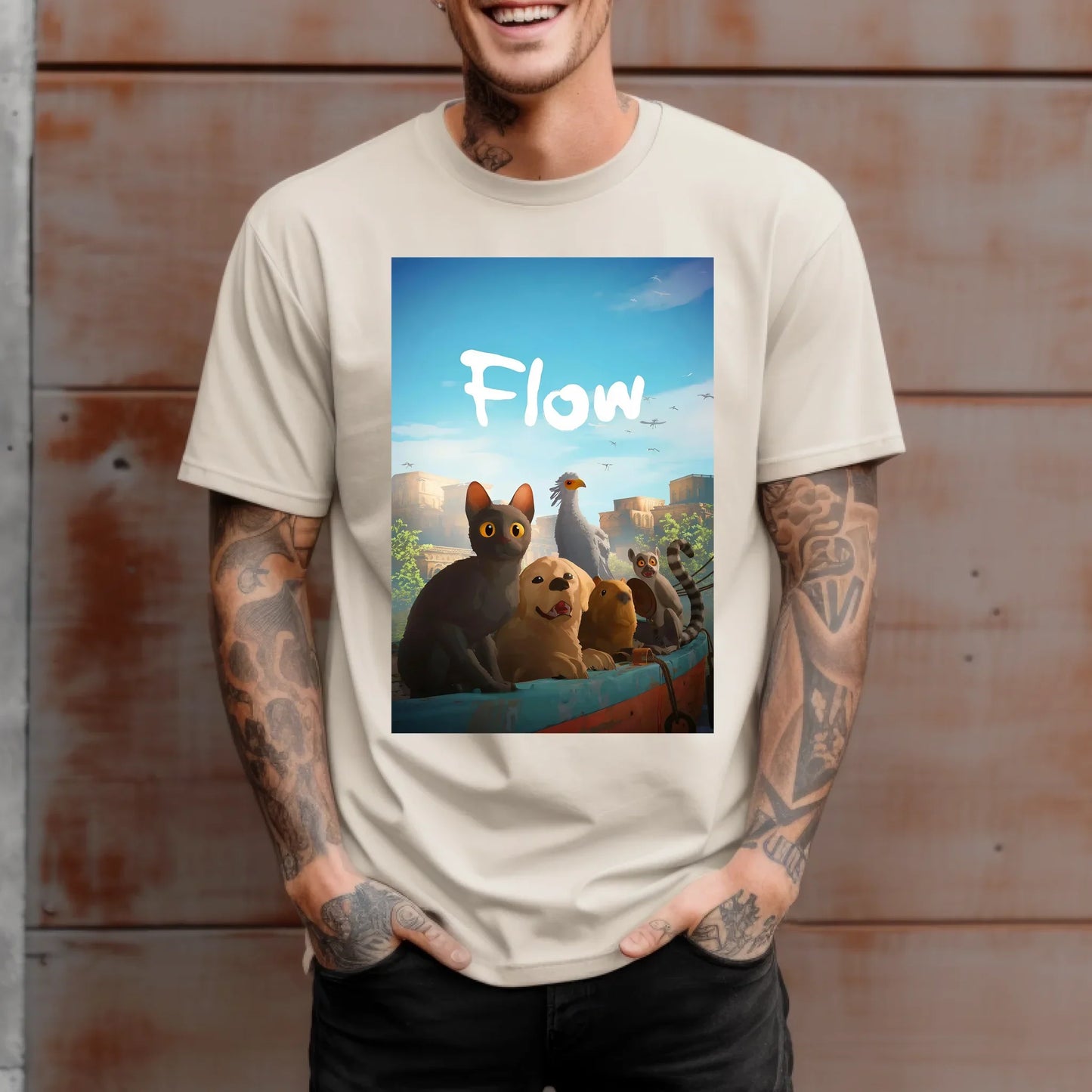 Flow Animal Graphic T-Shirt – Cute Pet Squad Illustration Tee, Unisex Casual Shirt Hoodie, Sweatshirt (Image 4)