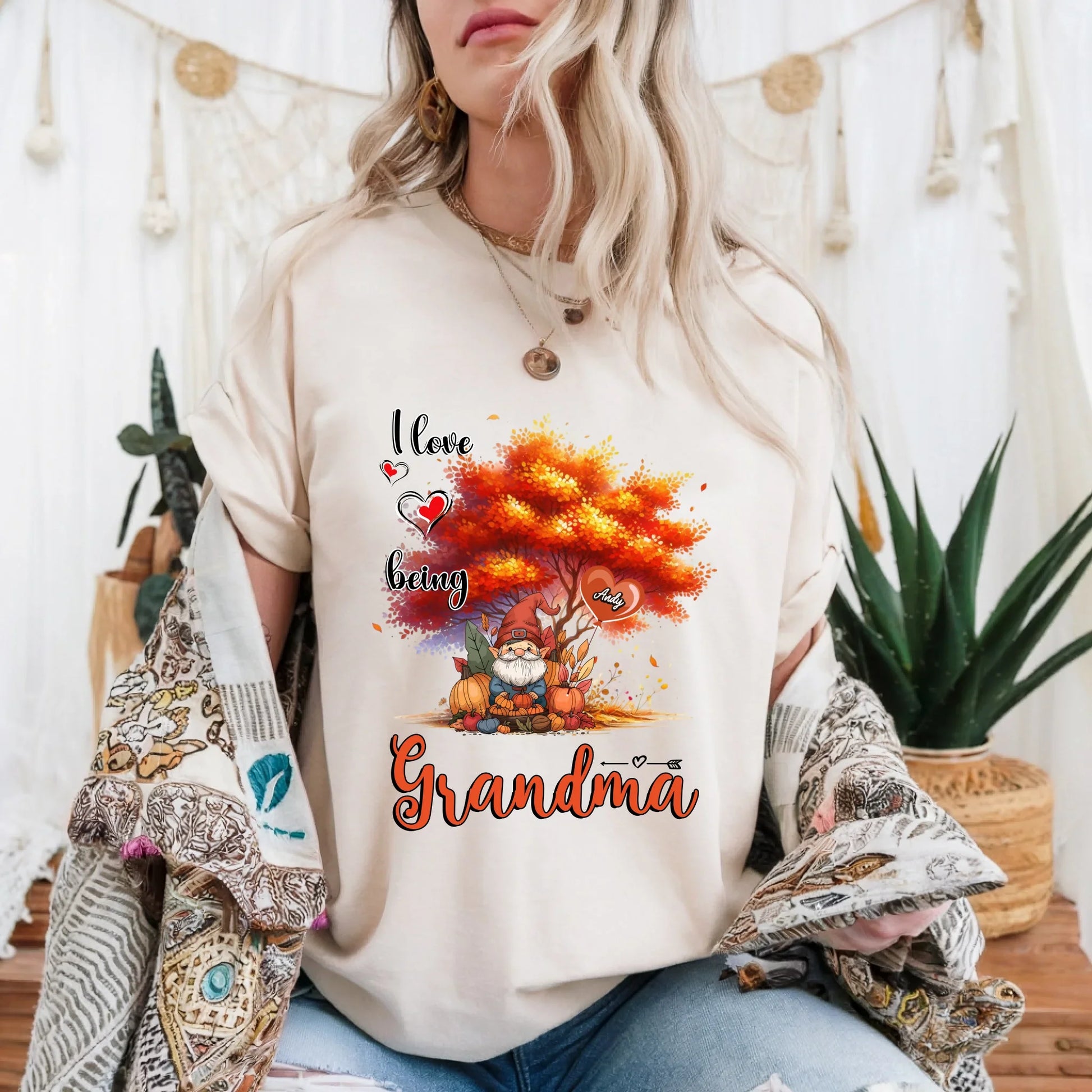 Personalized Thanksgiving Mama Shirt – Custom Kids’ Names – I Love Being Mama Fall Tee Hoodie, Sweatshirt (Image 1)