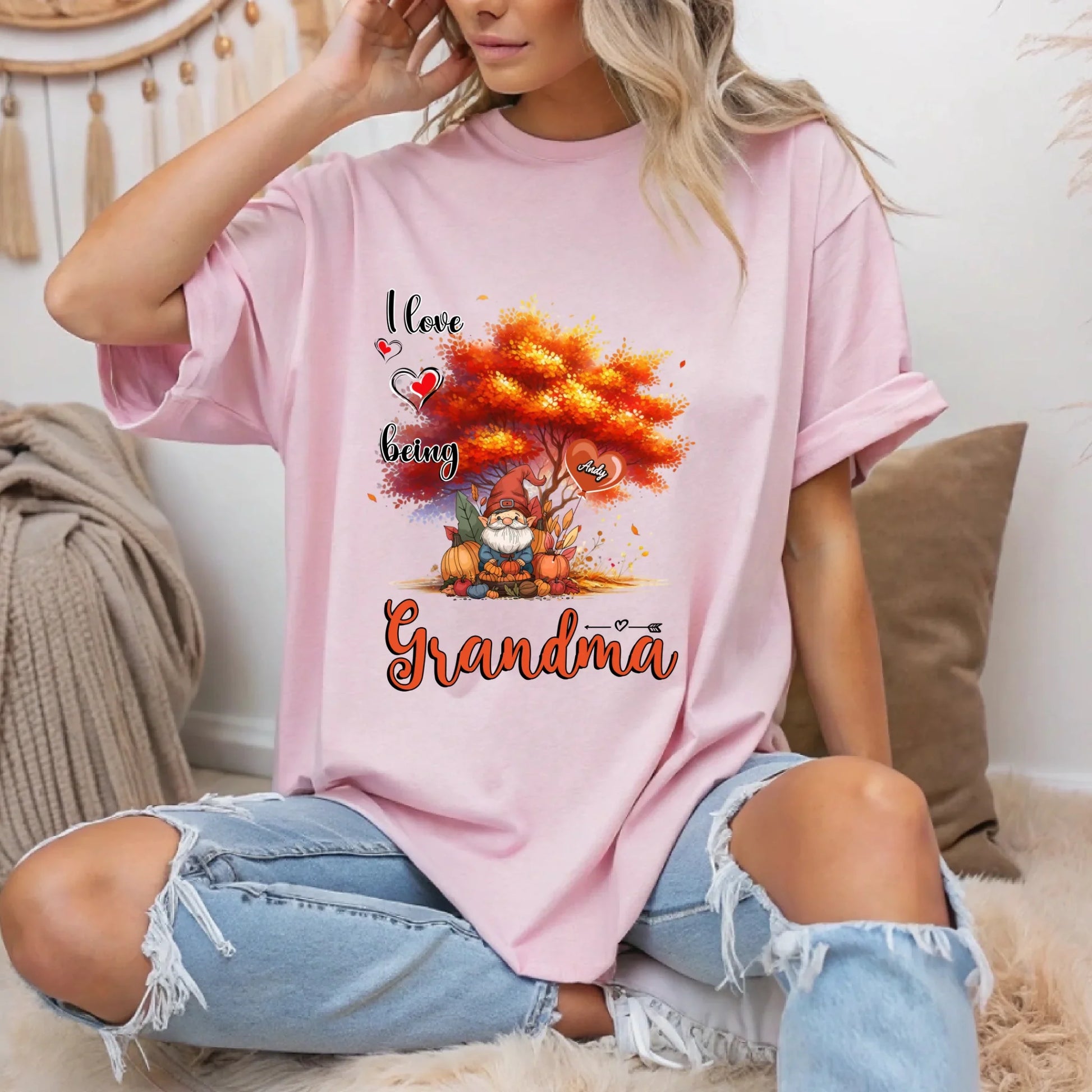 Personalized Thanksgiving Mama Shirt – Custom Kids’ Names – I Love Being Mama Fall Tee Hoodie, Sweatshirt (Image 2)