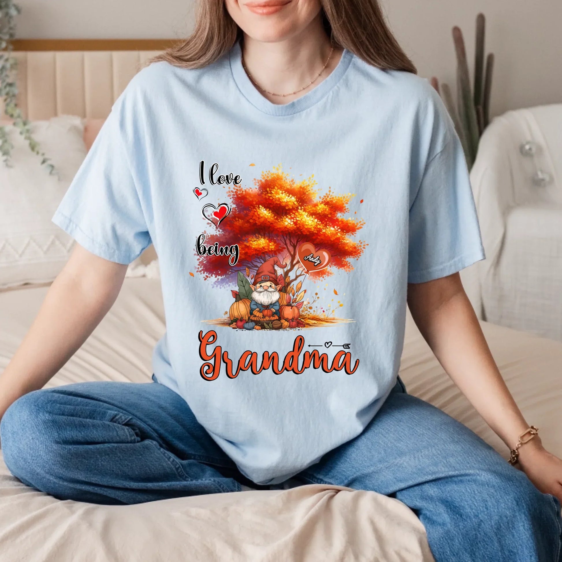 Personalized Thanksgiving Mama Shirt – Custom Kids’ Names – I Love Being Mama Fall Tee Hoodie, Sweatshirt (Image 3)