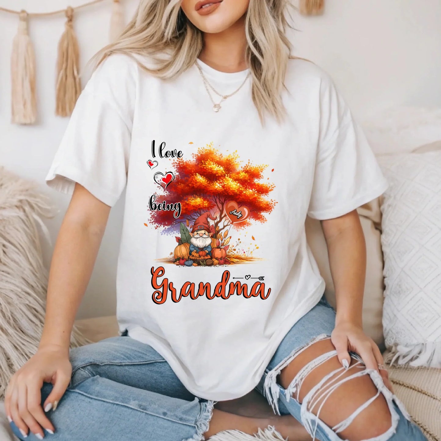 Personalized Thanksgiving Mama Shirt – Custom Kids’ Names – I Love Being Mama Fall Tee Hoodie, Sweatshirt (Image 4)