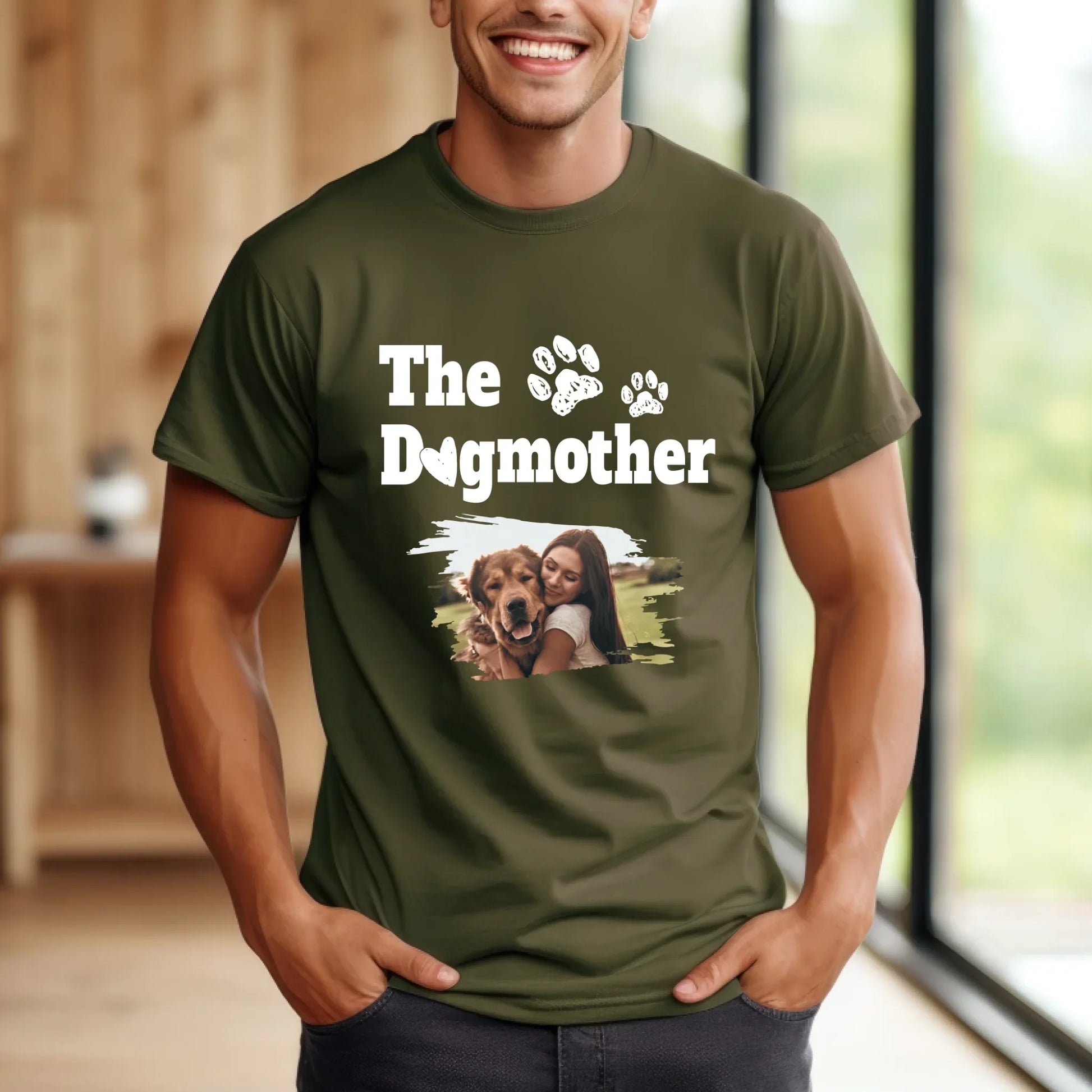 Custom Dog Dad/Mom Shirt – The Dogfather/DogMother Personalized Photo & Name T-Shirt Hoodie, Sweatshirt (Image 5)