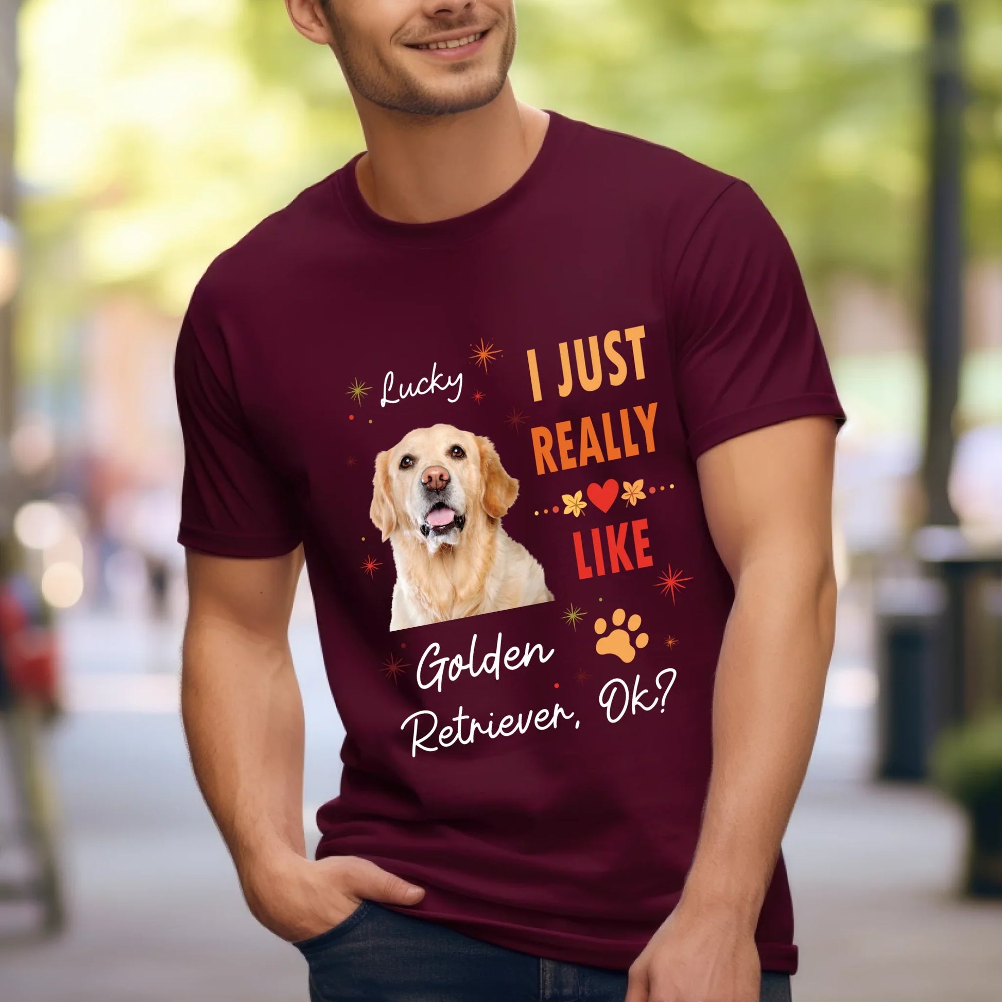 Personalized Dog Lover Shirt – I Just Really Like [Pet photo], ok? – Custom Pet Photo & Name Hoodie, Sweatshirt (Image 2)
