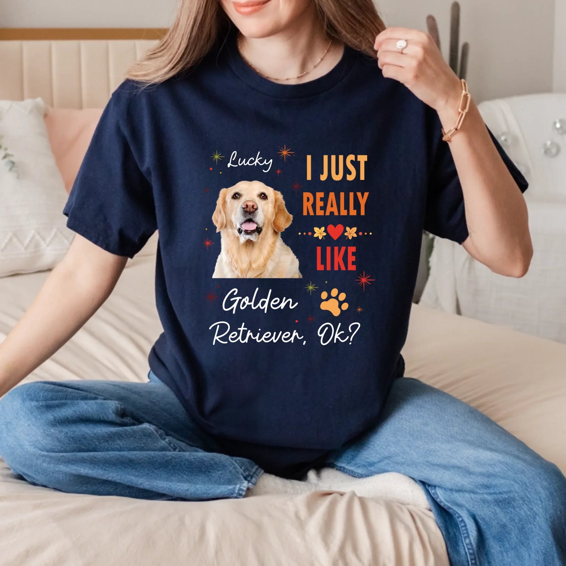 Personalized Dog Lover Shirt – I Just Really Like [Pet photo], ok? – Custom Pet Photo & Name Hoodie, Sweatshirt (Image 5)