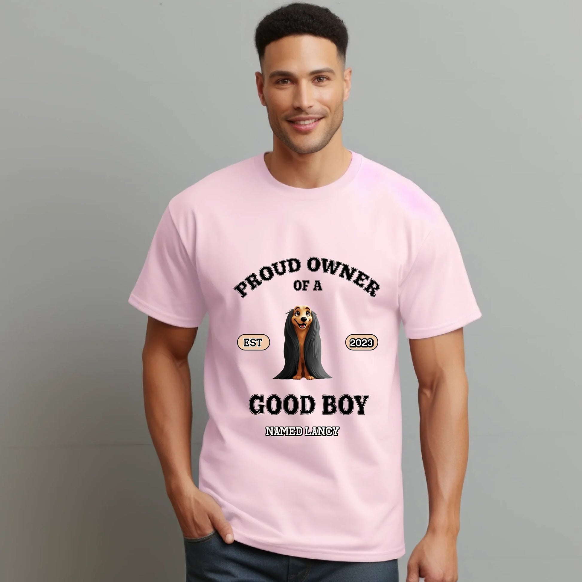 Custom Pet Shirt – Proud Owner of a Good Boy Personalized Year & Pet Hoodie, Sweatshirt | InkThreadWorks.com (Image 3)