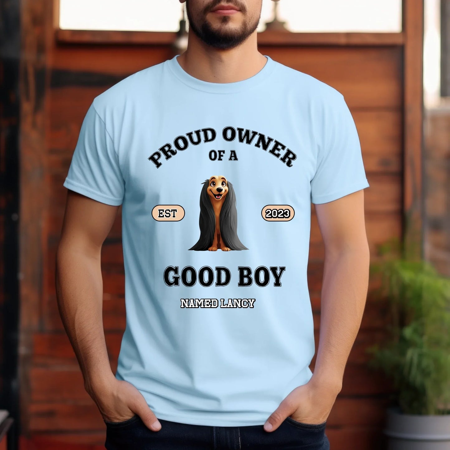 Custom Pet Shirt – Proud Owner of a Good Boy Personalized Year & Pet Hoodie, Sweatshirt | InkThreadWorks.com (Image 4)