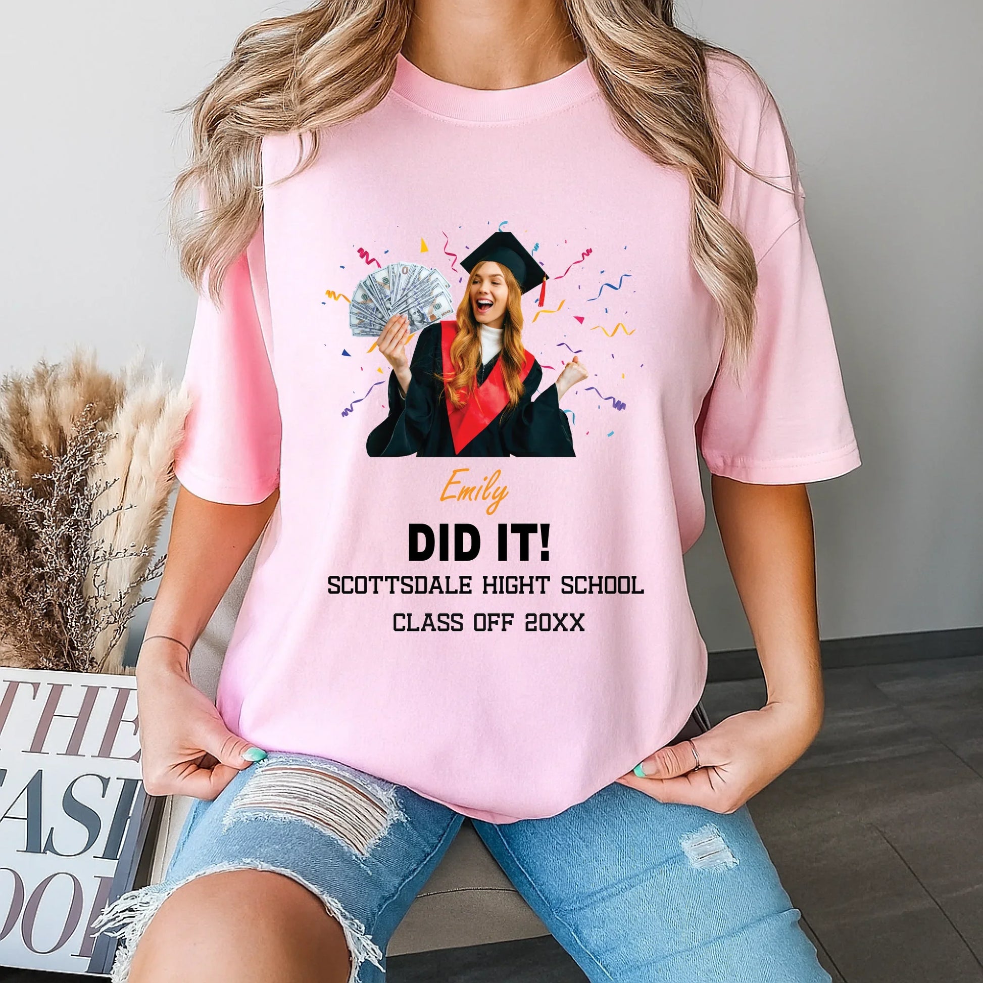 Custom Graduation Shirt – Personalized Photo, Name, School & Year Tee Hoodie, Sweatshirt | InkThreadWorks.com (Image 4)