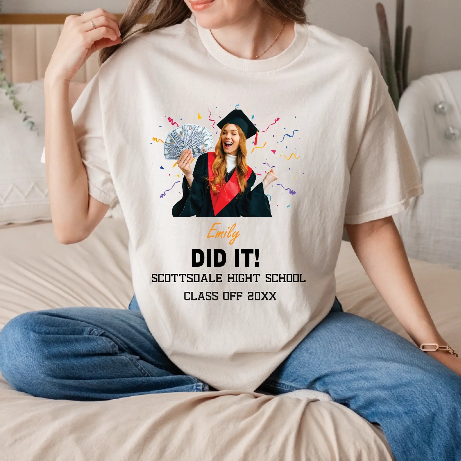 Custom Graduation Shirt – Personalized Photo, Name, School & Year Tee Hoodie, Sweatshirt | InkThreadWorks.com (Image 5)