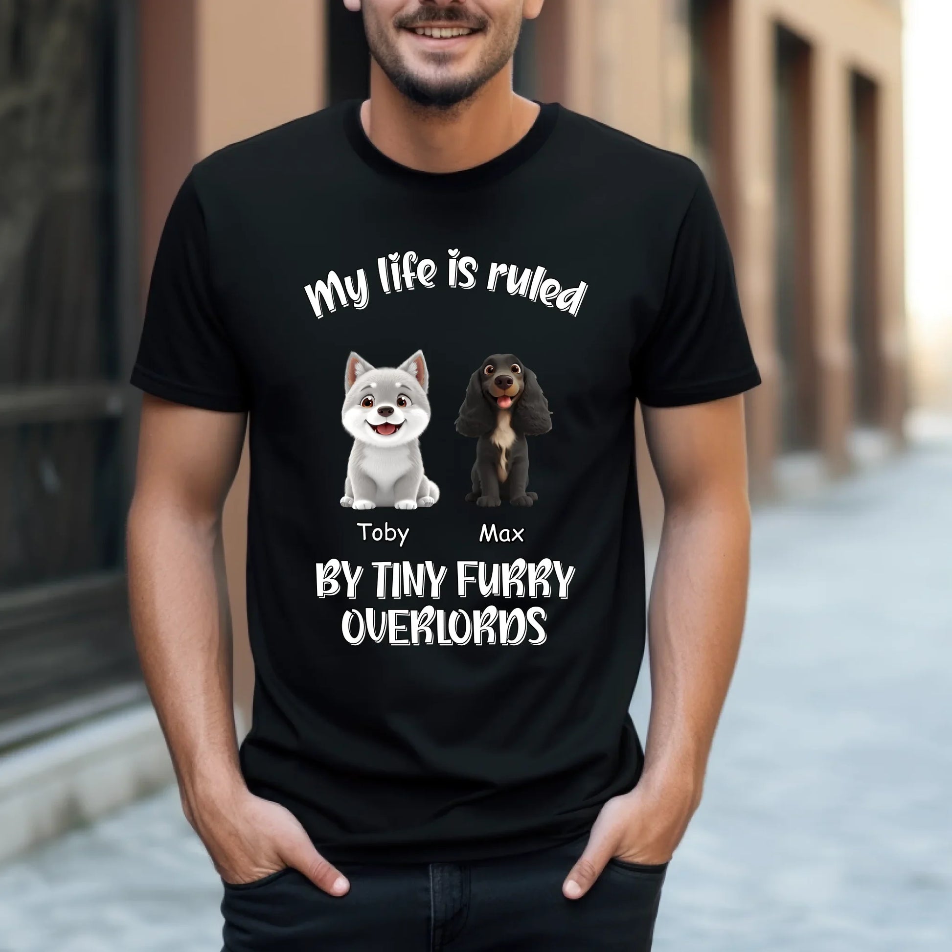 Custom Dog Shirt – “My Life Is Ruled” Personalized Pet & Name Tee Hoodie, Sweatshirt | InkThreadWorks.com (Image 2)