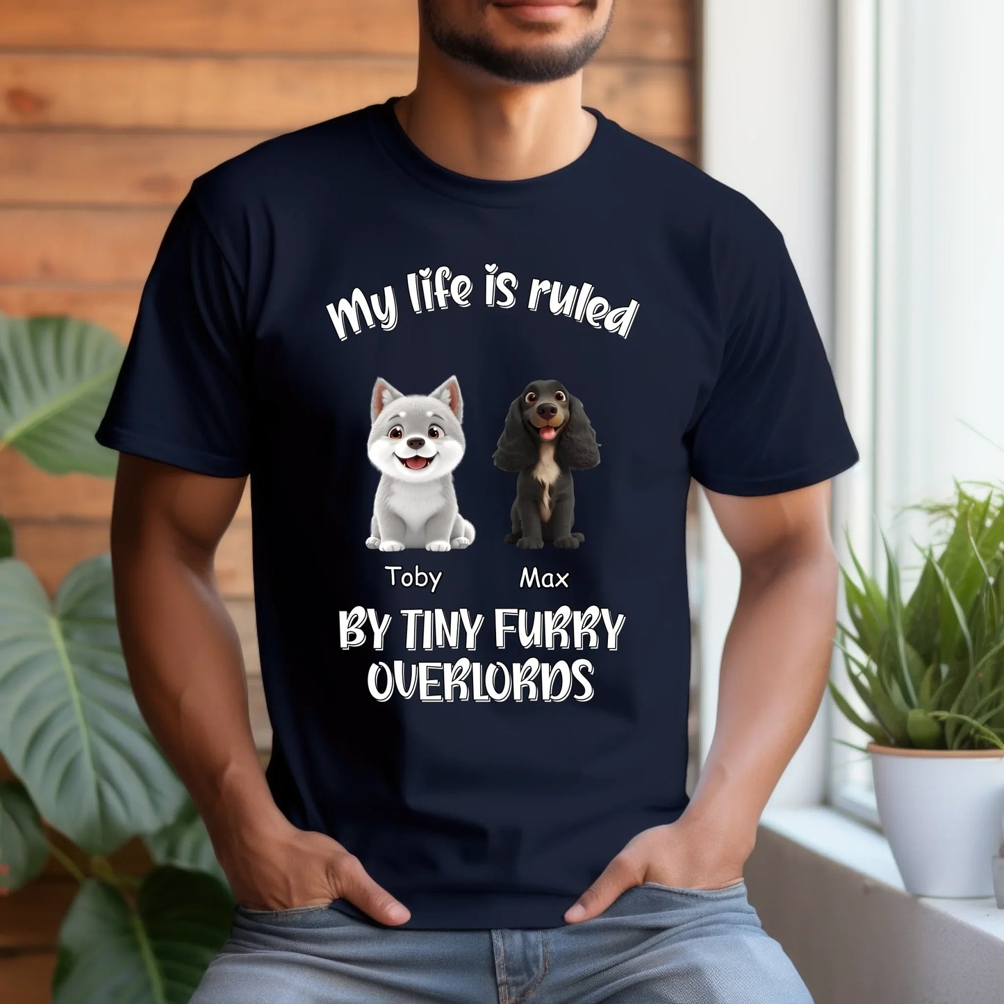 Custom Dog Shirt – “My Life Is Ruled” Personalized Pet & Name Tee Hoodie, Sweatshirt | InkThreadWorks.com (Image 3)