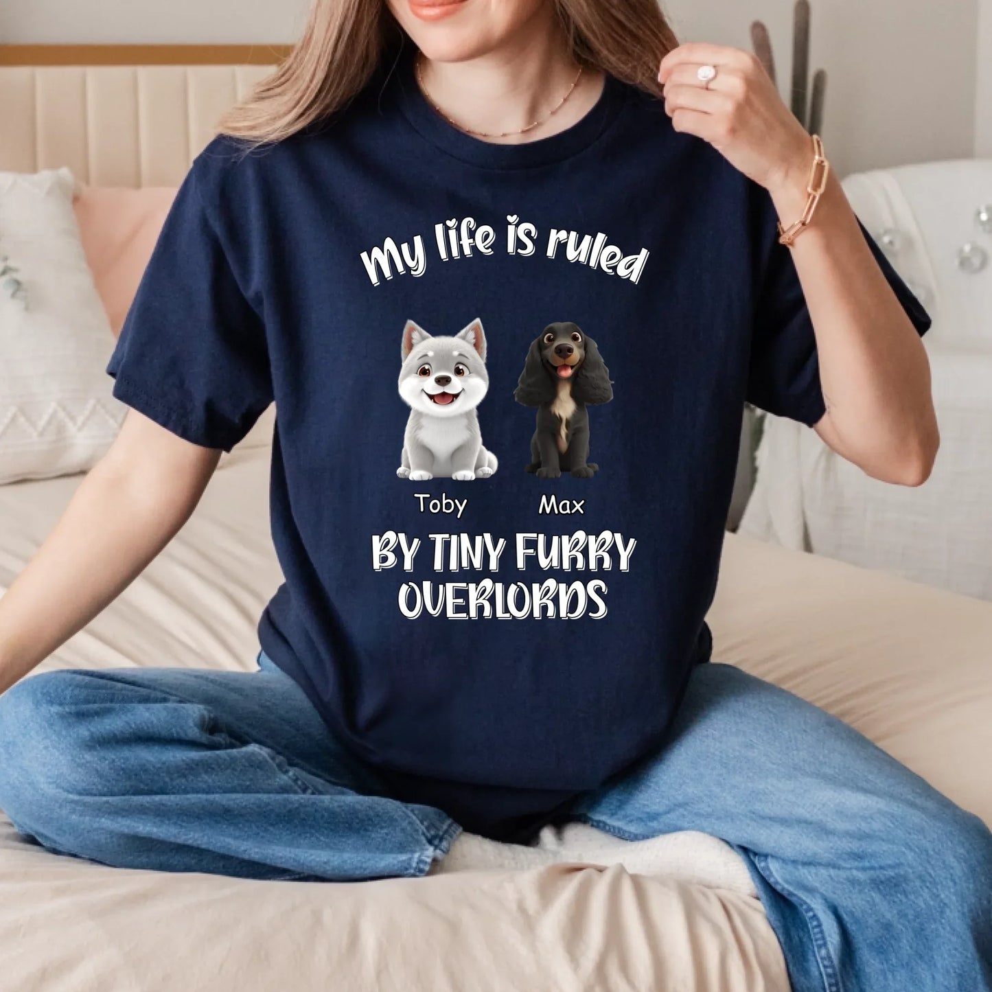 Custom Dog Shirt – “My Life Is Ruled” Personalized Pet & Name Tee Hoodie, Sweatshirt | InkThreadWorks.com (Image 4)